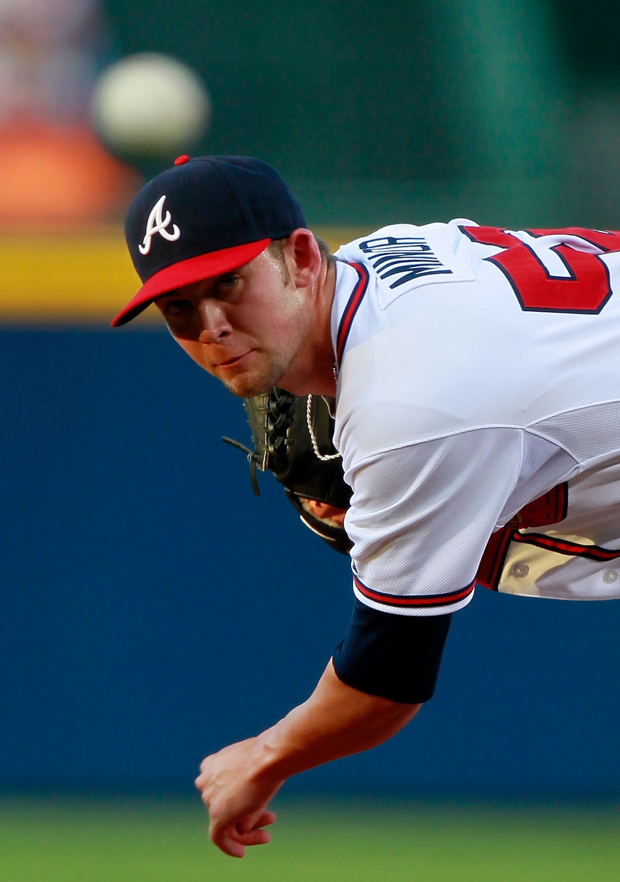 ATLANTA - AUGUST 31:  Starting pitcher Mike Minor #56 of the Atlanta Braves pitches in the first inning to the New York Mets at Turner Field on August 31, 2010 in Atlanta, Georgia.  (Photo by Kevin C. Cox/Getty Images)