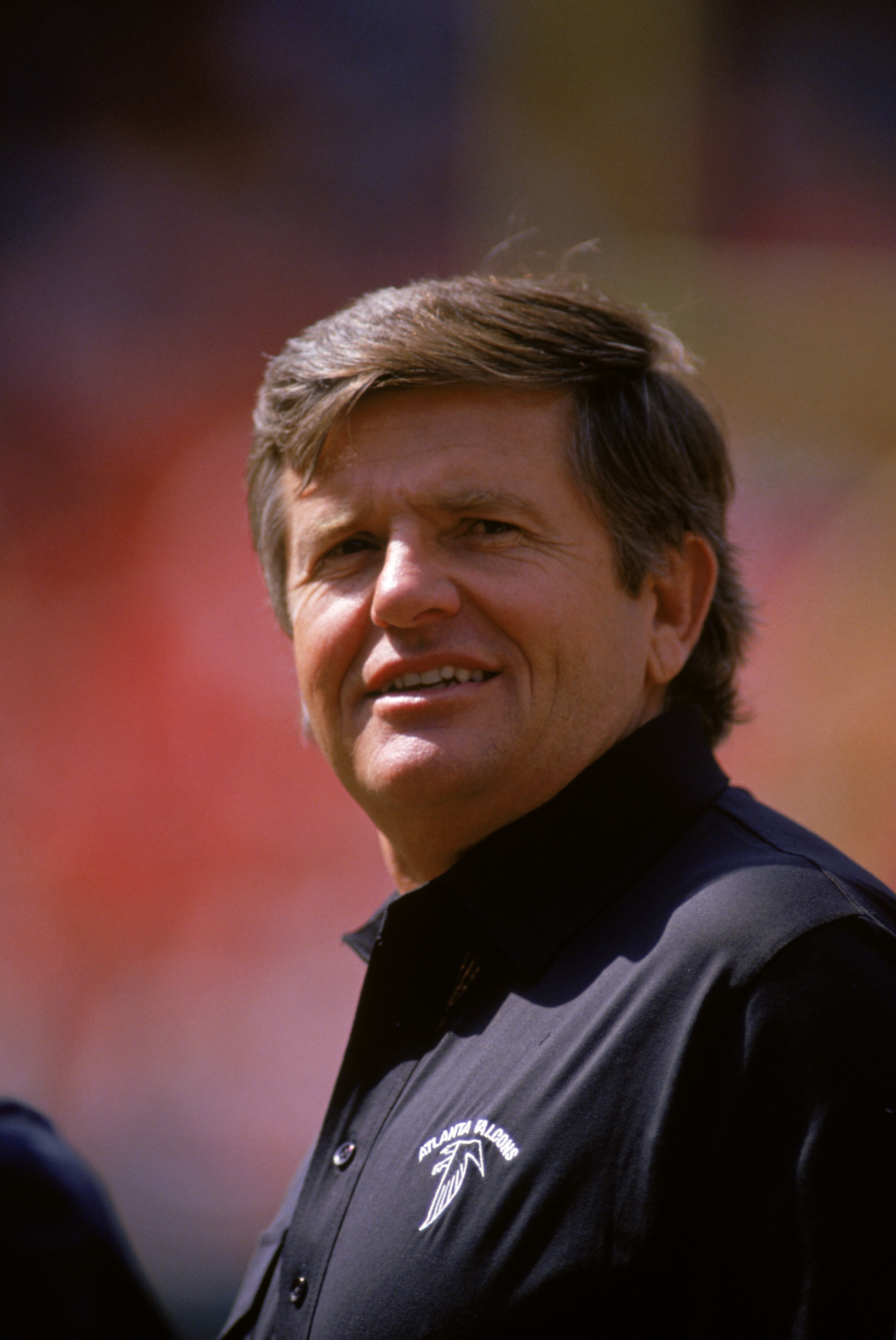SAN FRANCISCO - SEPTEMBER 23:  Head coach Jerry Glanville of the Atlanta Falcons looks on during a game against the San Francisco 49ers at Candlestick Park on September 23, 1990 in San Francisco, California.  The 49ers won 19-13.  (Photo by George Rose/Ge