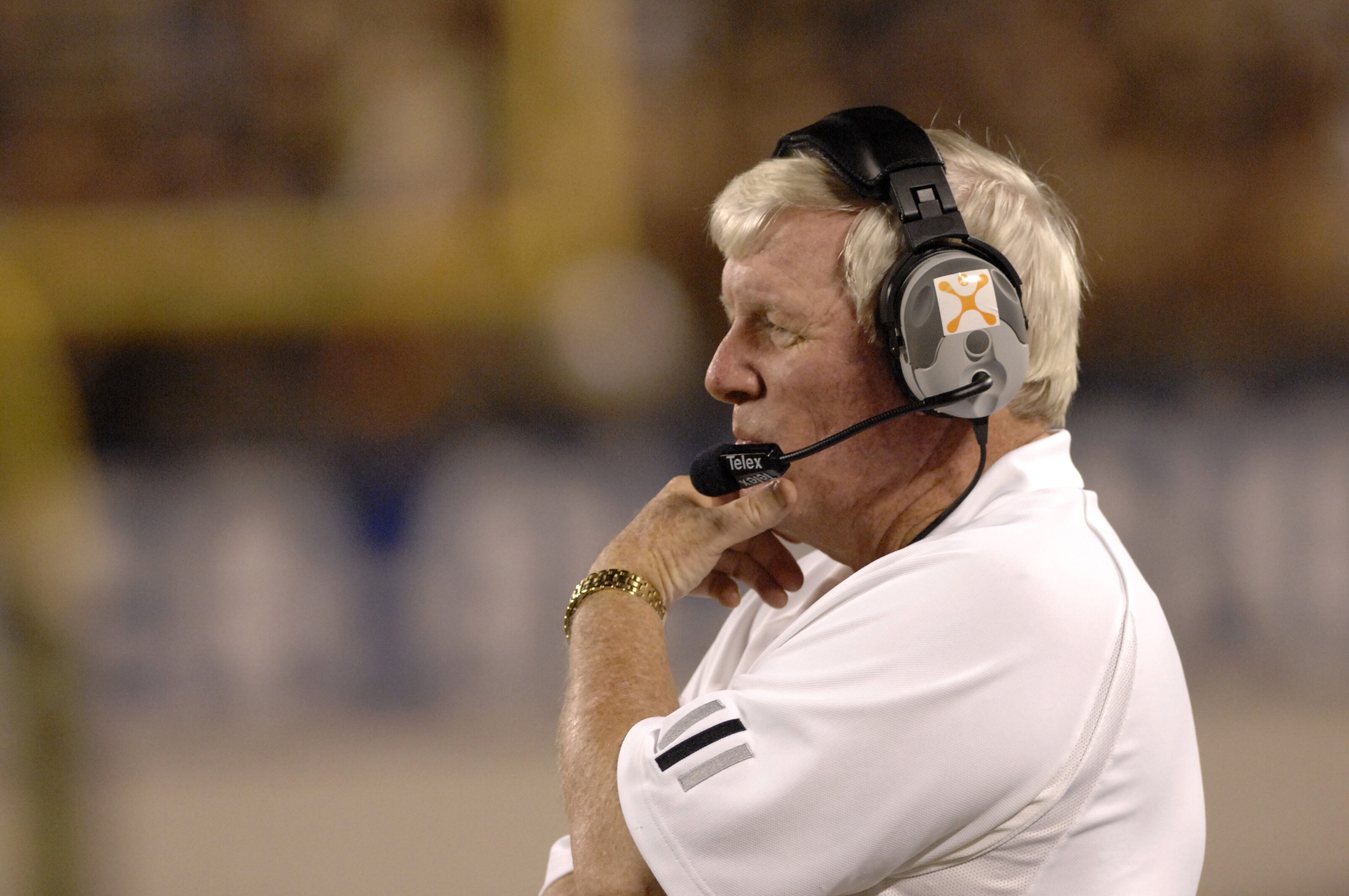 University of Central Florida coach George O'Leary  against Pitt  Oct. 13, 2006 in Orlando.  Pitt led at half time 38 - 0. (Photo by A. Messerschmidt/Getty Images) *** Local Caption ***