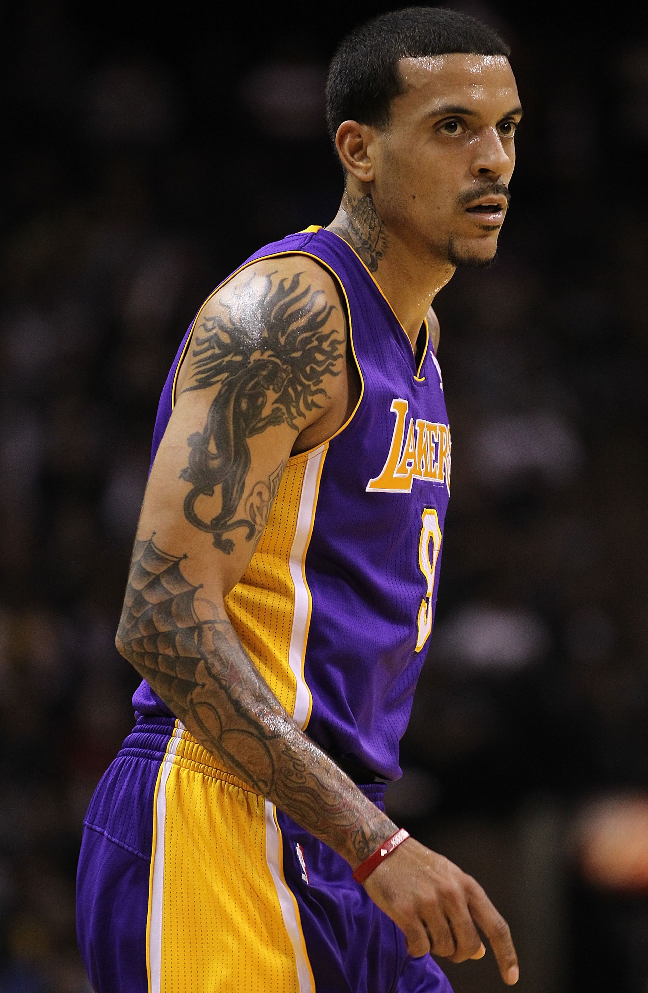SAN ANTONIO, TX - DECEMBER 28:  Forward Matt Barnes #9 of the Los Angeles Lakers at AT&T Center on December 28, 2010 in San Antonio, Texas.  NOTE TO USER: User expressly acknowledges and agrees that, by downloading and/or using this photograph, user is co