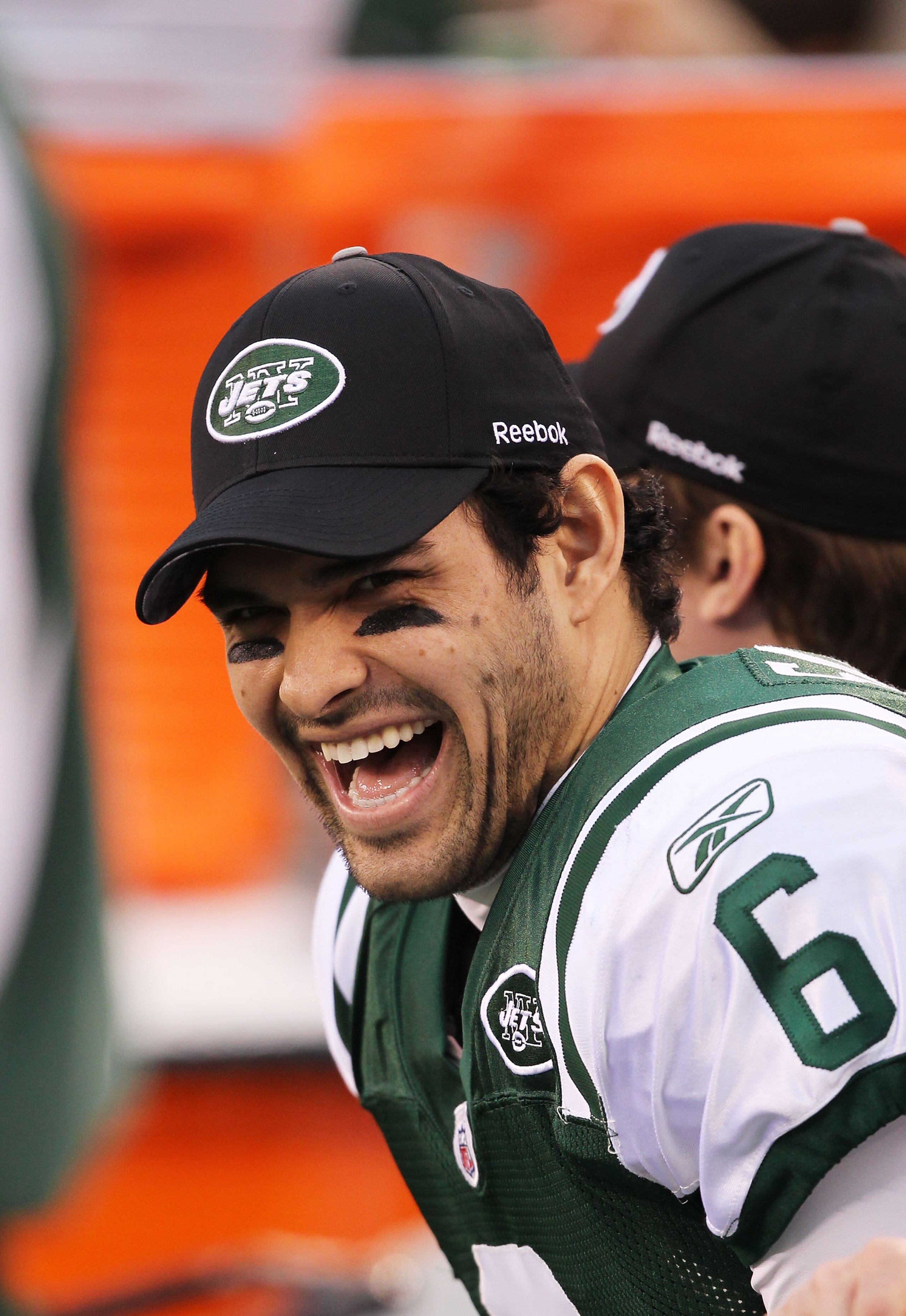 EAST RUTHERFORD, NJ - JANUARY 02:  Mark Sanchez #6 of the New York Jets reacts on the side lines during their game against the Buffalo Bills at New Meadowlands Stadium on January 2, 2011 in East Rutherford, New Jersey.  (Photo by Al Bello/Getty Images)