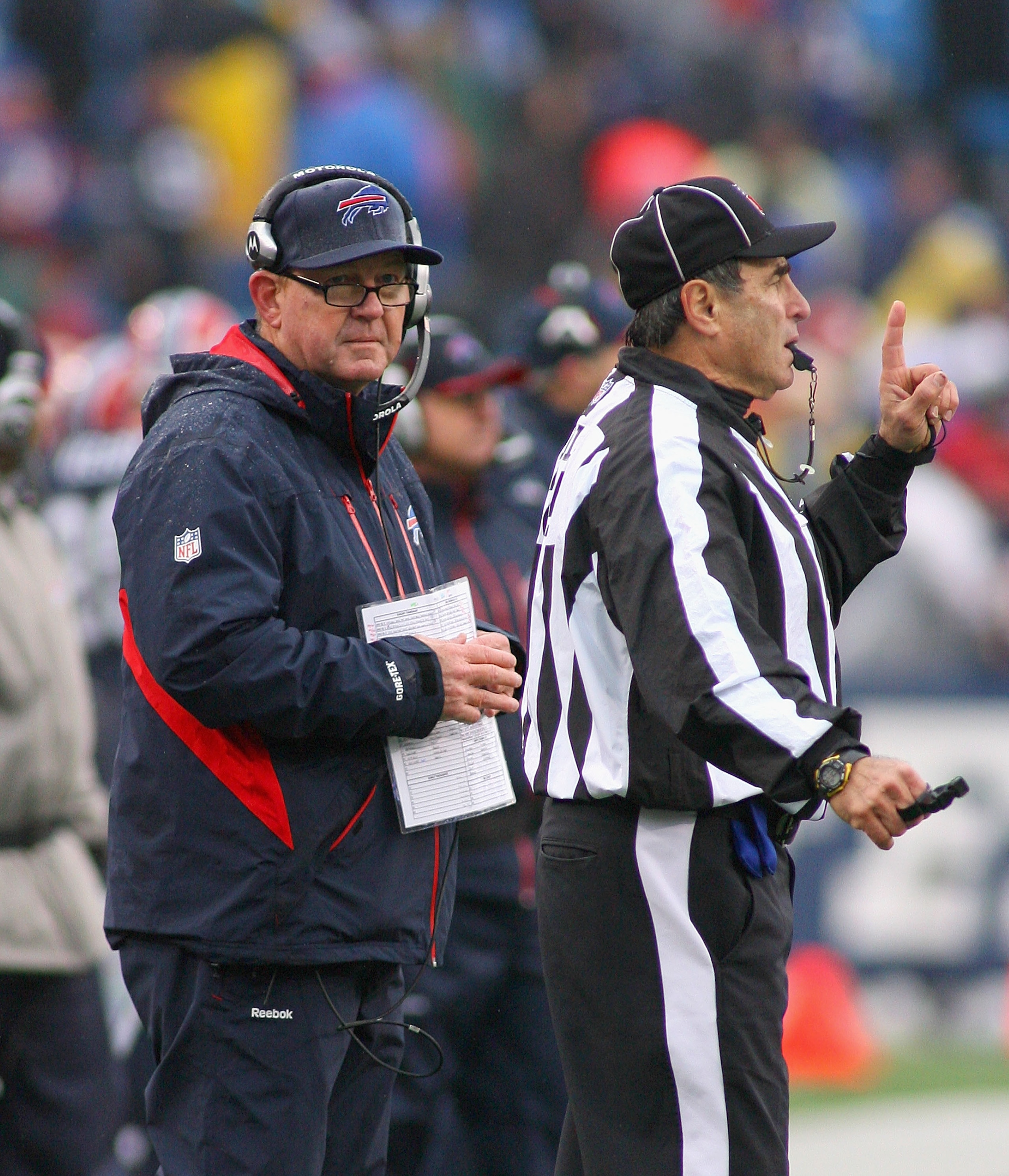 ORCHARD PARK, NY - DECEMBER 12: Chan Gailey, head coach of the Buffalo Bills readies to to call a timeout against the Cleveland Browns at Ralph Wilson Stadium on December 12, 2010 in Orchard Park, New York. (Photo by Rick Stewart/Getty Images) ORCHARD PARK, NY - DECEMBER 12: Chan Gailey, head coach of the Buffalo Bills readies to to call a timeout against the Cleveland Browns at Ralph Wilson Stadium on December 12, 2010 in Orchard Park, New York. (Photo by Rick Stewart/Getty Images)