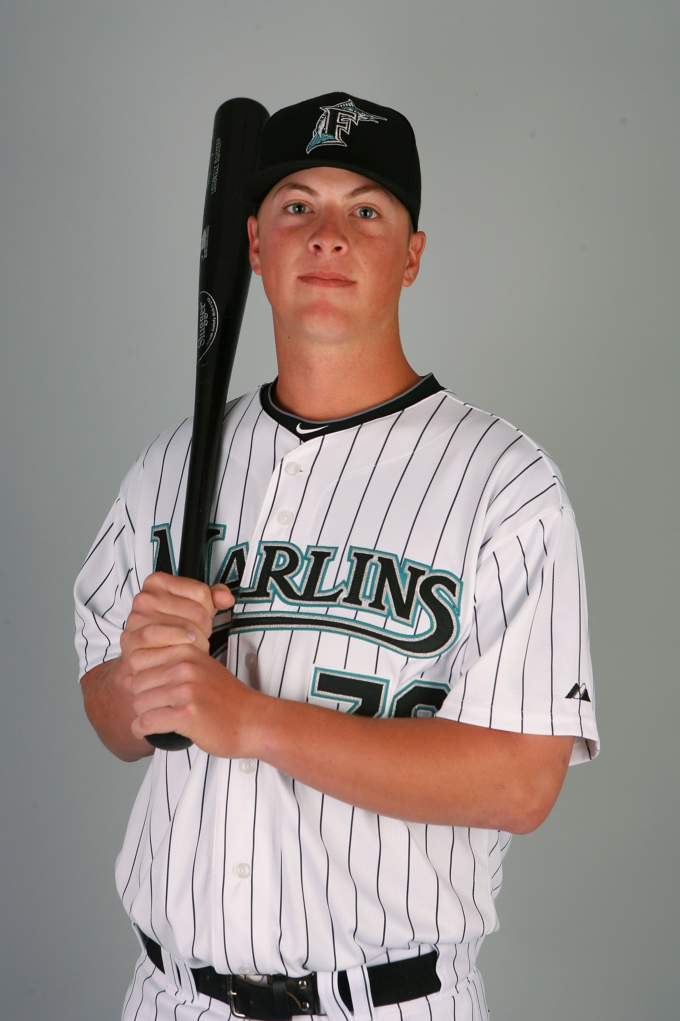 JUPITER, FL - MARCH 02:  Infielder Matt Dominguez #78 of the Florida Marlins poses during photo day at Roger Dean Stadium on March 2, 2010 in Jupiter, Florida.  (Photo by Doug Benc/Getty Images)