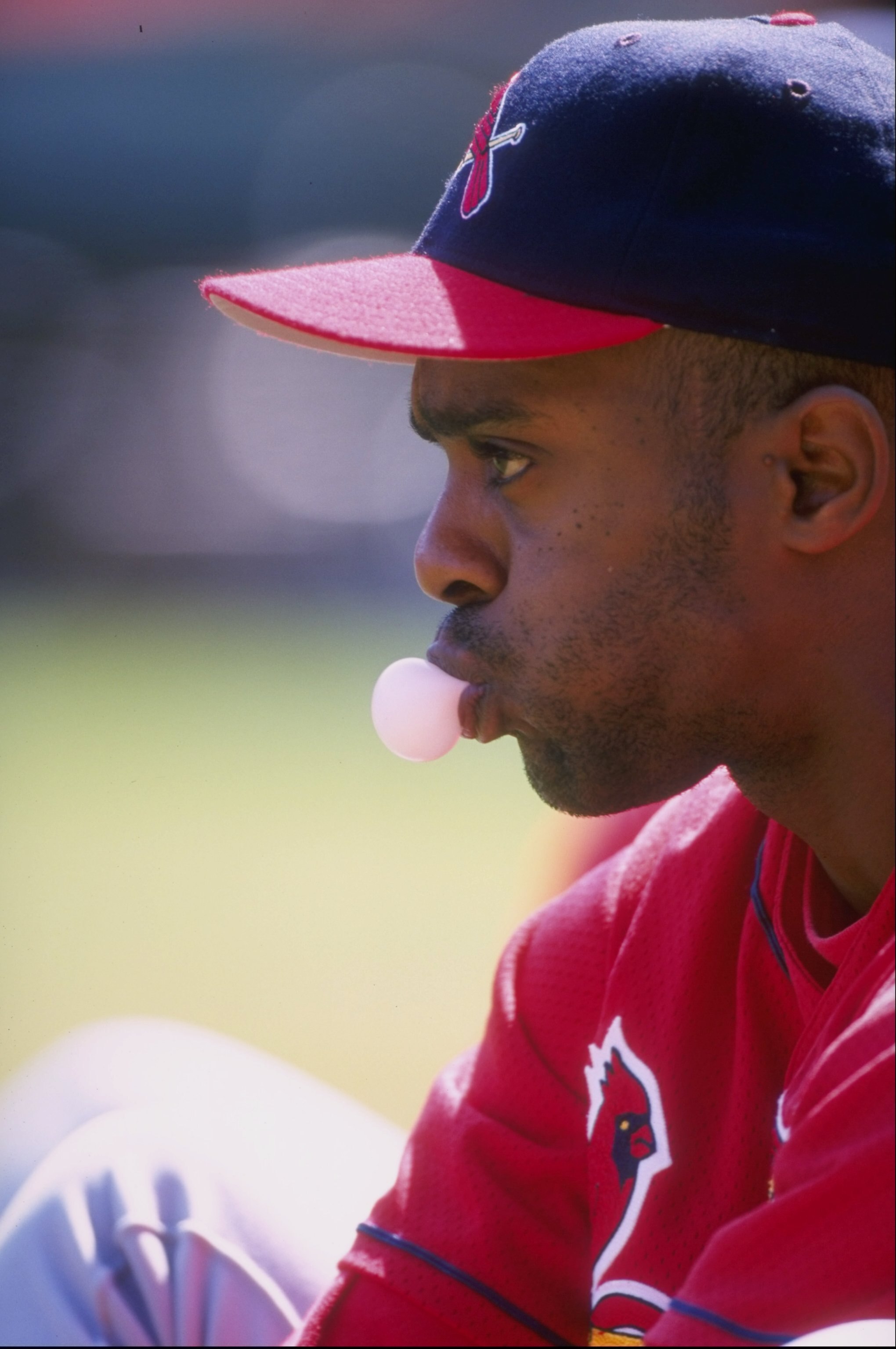 12 Apr 1998:  Infielder Delino DeShields of the St. Louis Cardinals in action during a game against the San Francisco Giants at 3Com Park in San Francisco, California.  The Giants defeated the Cardinals 2-1. Mandatory Credit: Otto Greule Jr.  /Allsport