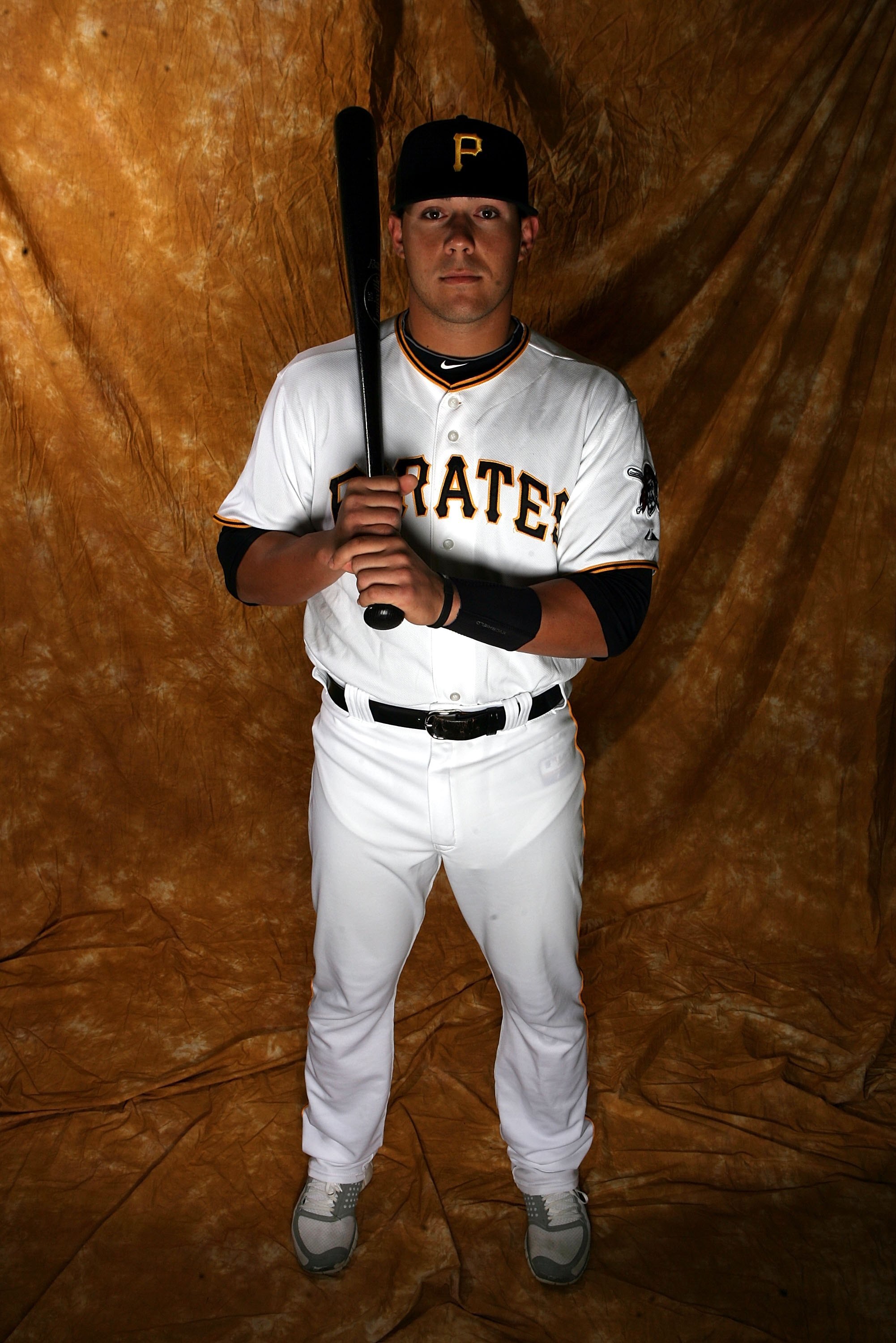 BRADENTON, FL - FEBRUARY 28:  Tony Sanchez #55 of the Pittsburgh Pirates poses for photos during media day on February 28, 2010 in Bradenton, Florida.  (Photo by Marc Serota/Getty Images)