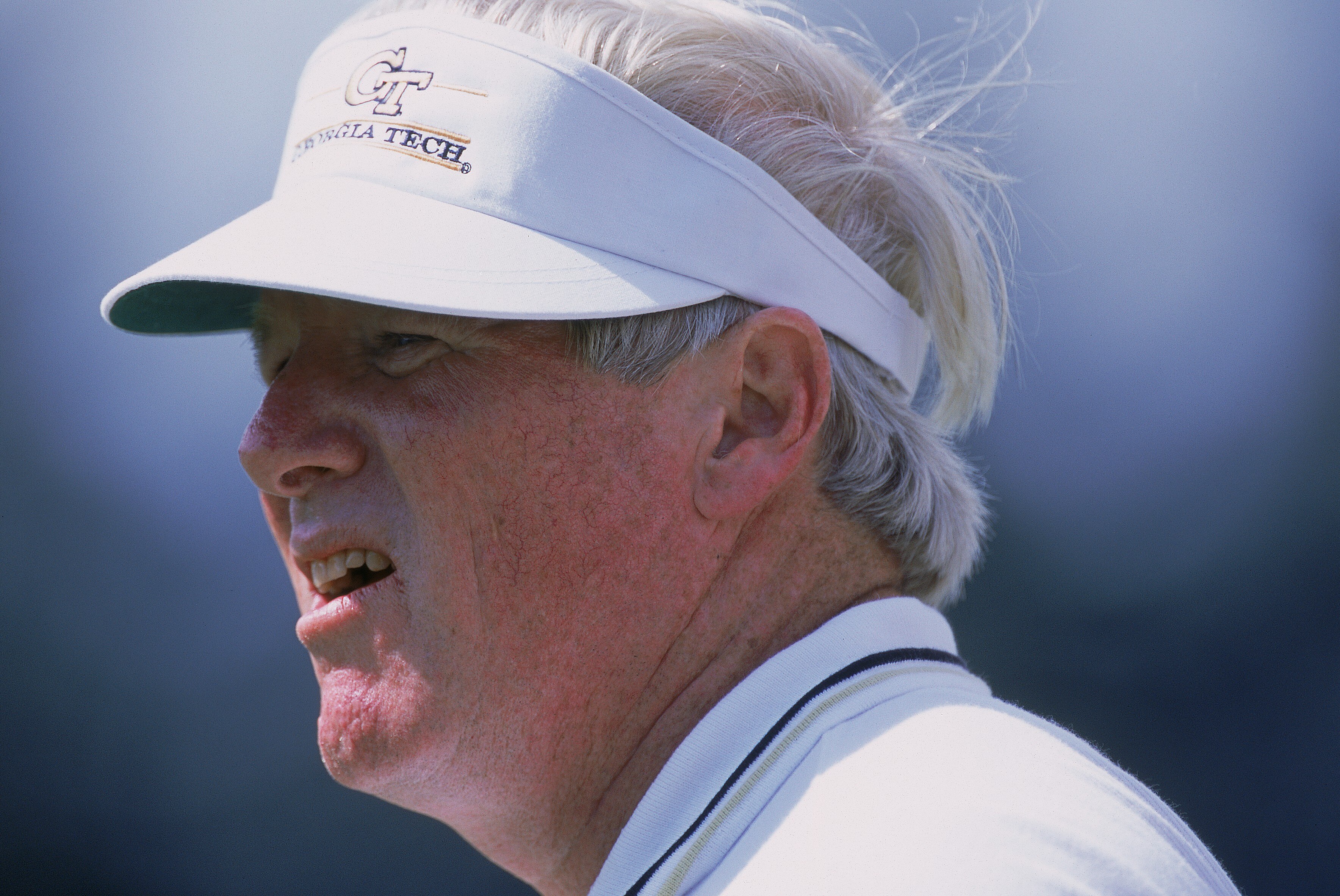8 Sep 2001:  A close up of Head Coach George O''Leary of the Georgia Tech Yellow Jackets talking during the game against the Navy Midshipmen at Memorial Stadium in Annapolis, Maryland. The Yellow Jackets defeated the Midshipmen 70-7.Mandatory Credit: Doug