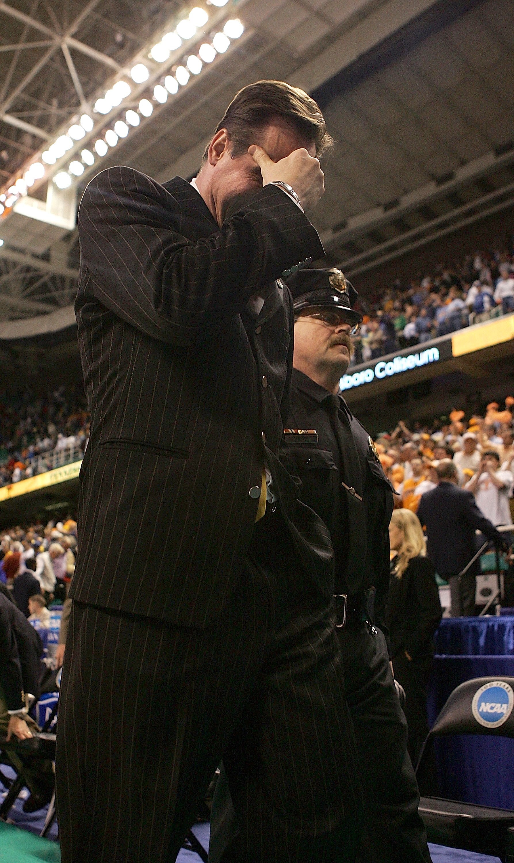 GREENSBORO, NC - MARCH 16:  Head coach Gregg Marshall of the Winthrop Eagles walks off the court after his team lost to the Tennessee Volunteers during the First Round of the 2006 NCAA Men's Basketball Tournament on March 16, 2006 at the Greensboro Colise