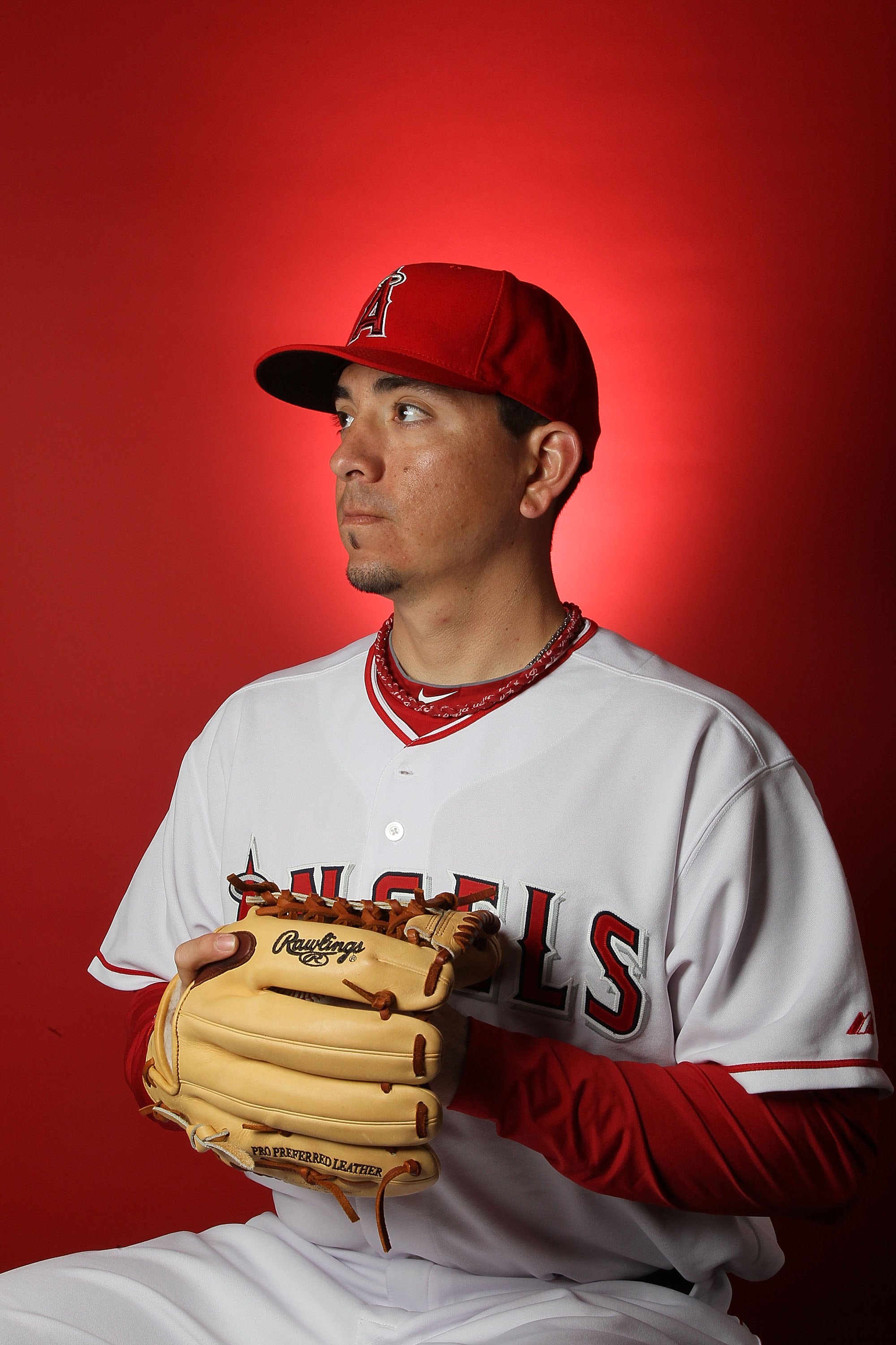 TEMPE, AZ - FEBRUARY 25:  Brian Fuentes of the Los Angeles Angels of Anaheim poses during media photo day at Tempe Diablo Stadium on February 25, 2010 in Tempe, Arizona.  (Photo by Jed Jacobsohn/Getty Images)