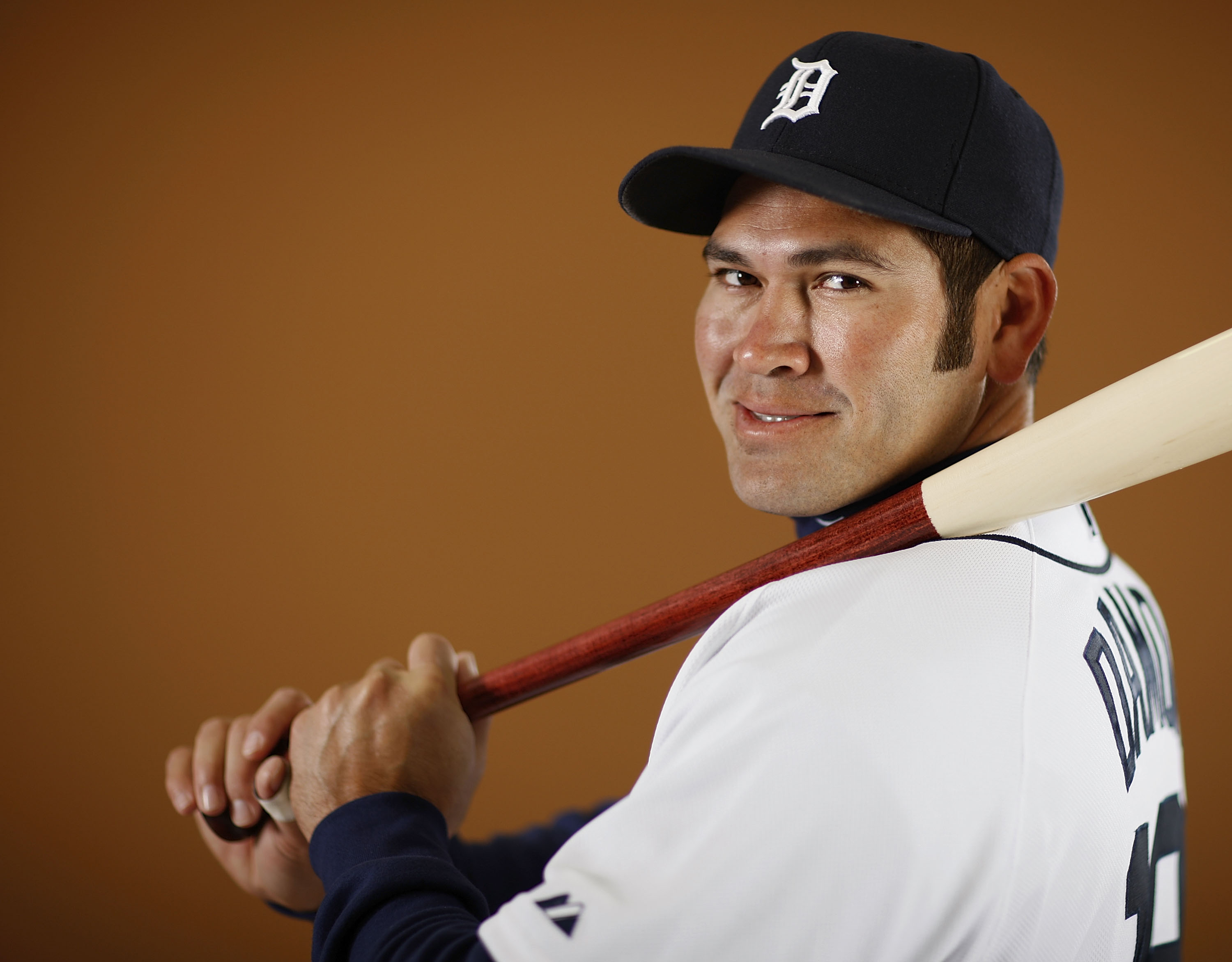 LAKELAND, FL - FEBRUARY 27:  Johnny Damon #18 of the Detroit Tigers poses during photo day at the Detroit Tigers Spring Training facility on February 27, 2010 in Lakeland, Florida.  (Photo by Gregory Shamus/Getty Images)