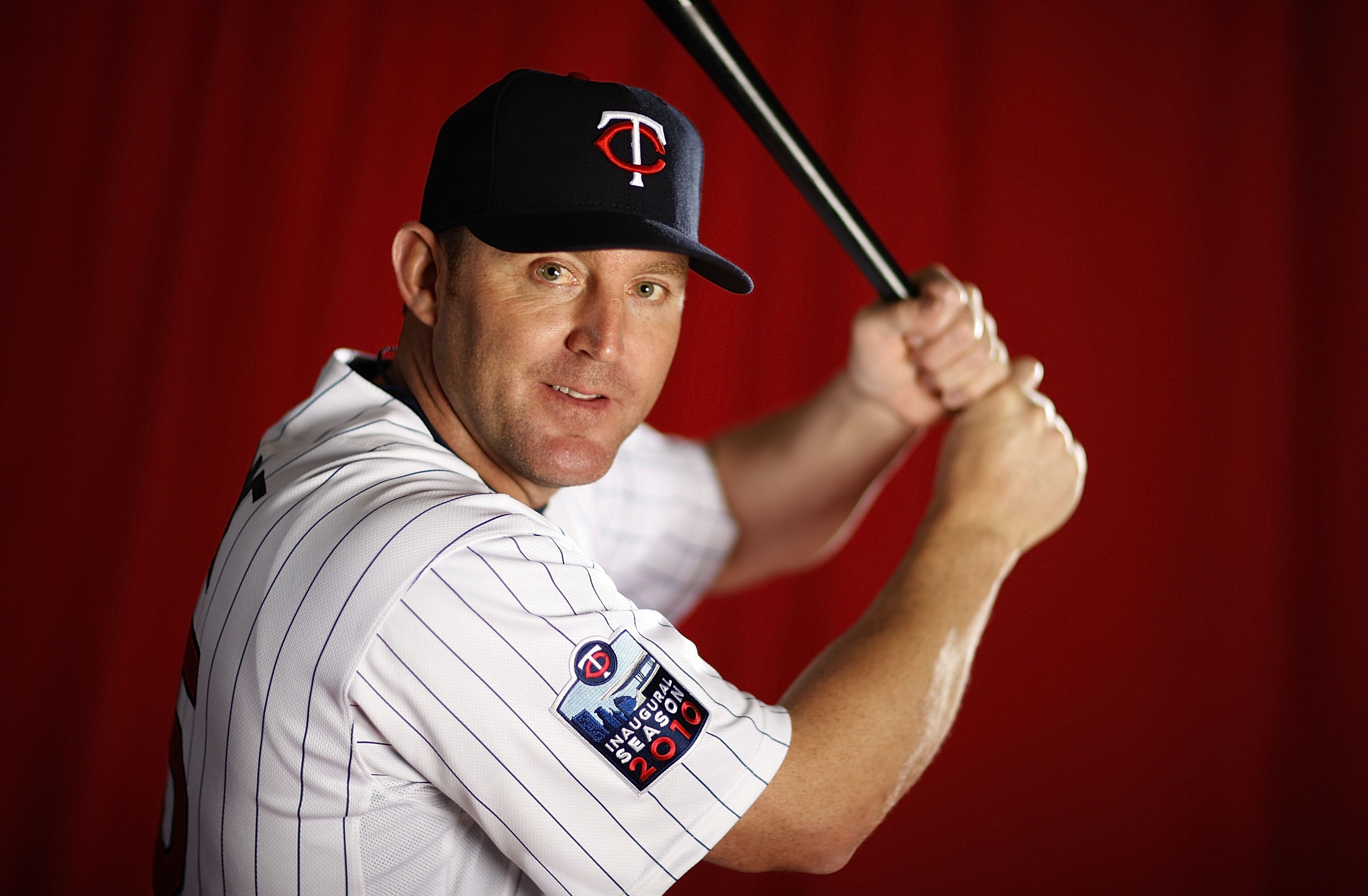 FT. MYERS, FL - MARCH 01:  Jim Thome #25 of the Minnesota Twins poses during photo day at Hammond Stadium on March 1, 2010 in Ft. Myers, Florida.  (Photo by Gregory Shamus/Getty Images)