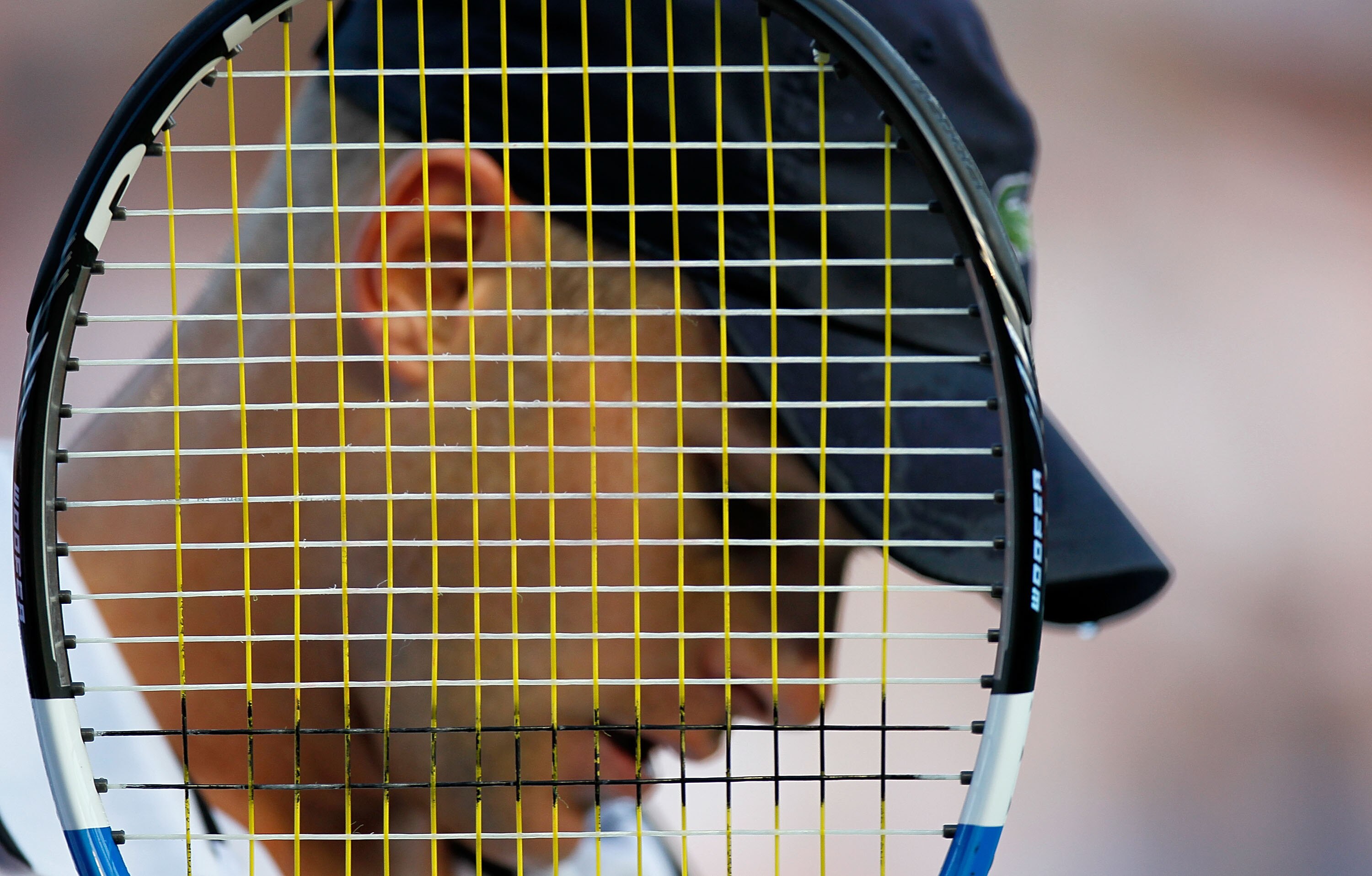 ATLANTA - JULY 24:  Andy Roddick reacts after losing a point to Mardy Fish during the semifinals of the Atlanta Tennis Championships at the Atlanta Athletic Club on July 24, 2010 in Atlanta, Georgia.  (Photo by Kevin C. Cox/Getty Images)