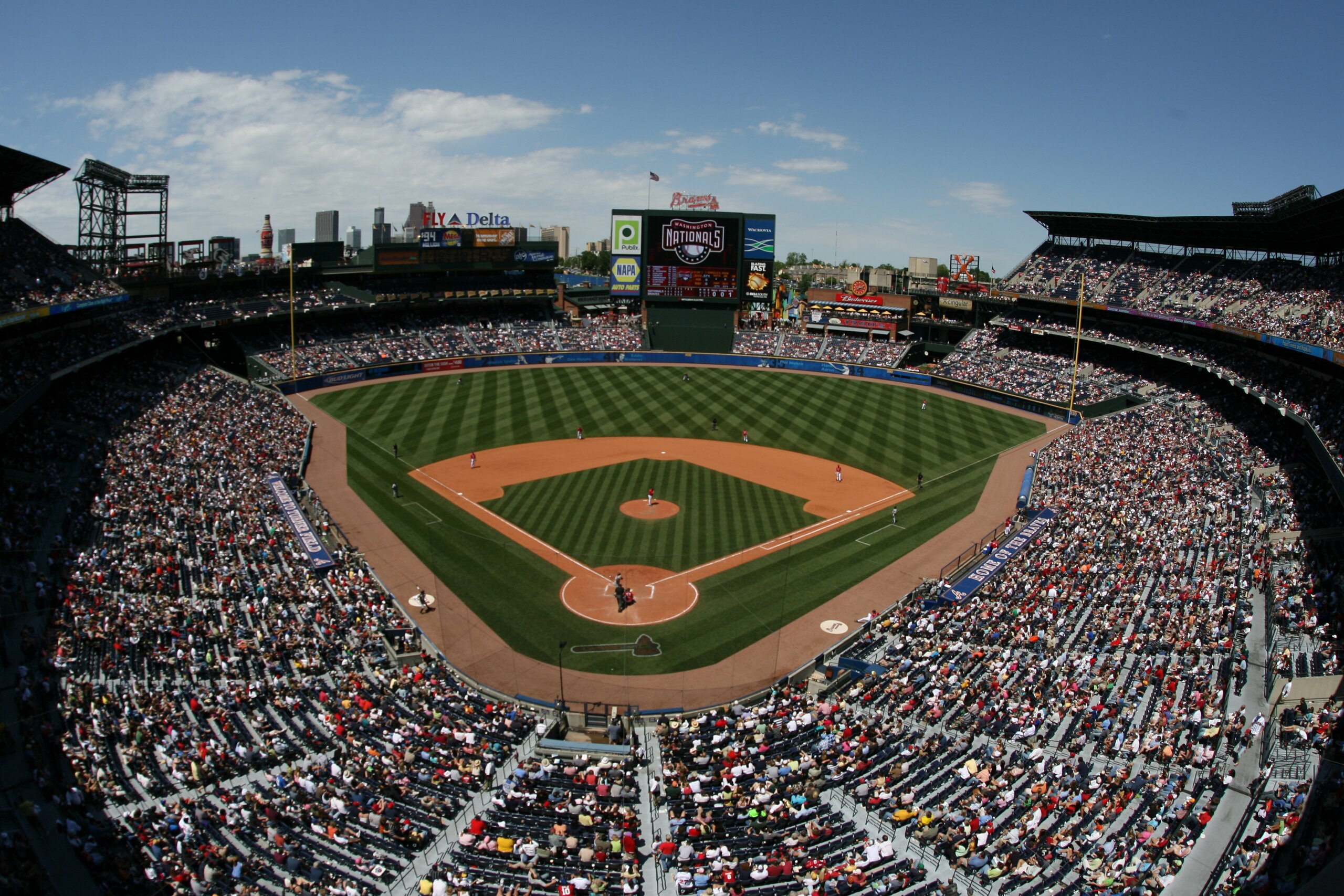 ATLANTA - MAY 14:  Interior general view of the stadium during the game between the Washington Nationals and Atlanta Braves on May 14, 2006 at Turner Field in Atlanta, Georgia.  The Nationals defeated the Braves 8-1.  (Photo by Scott Cunningham)