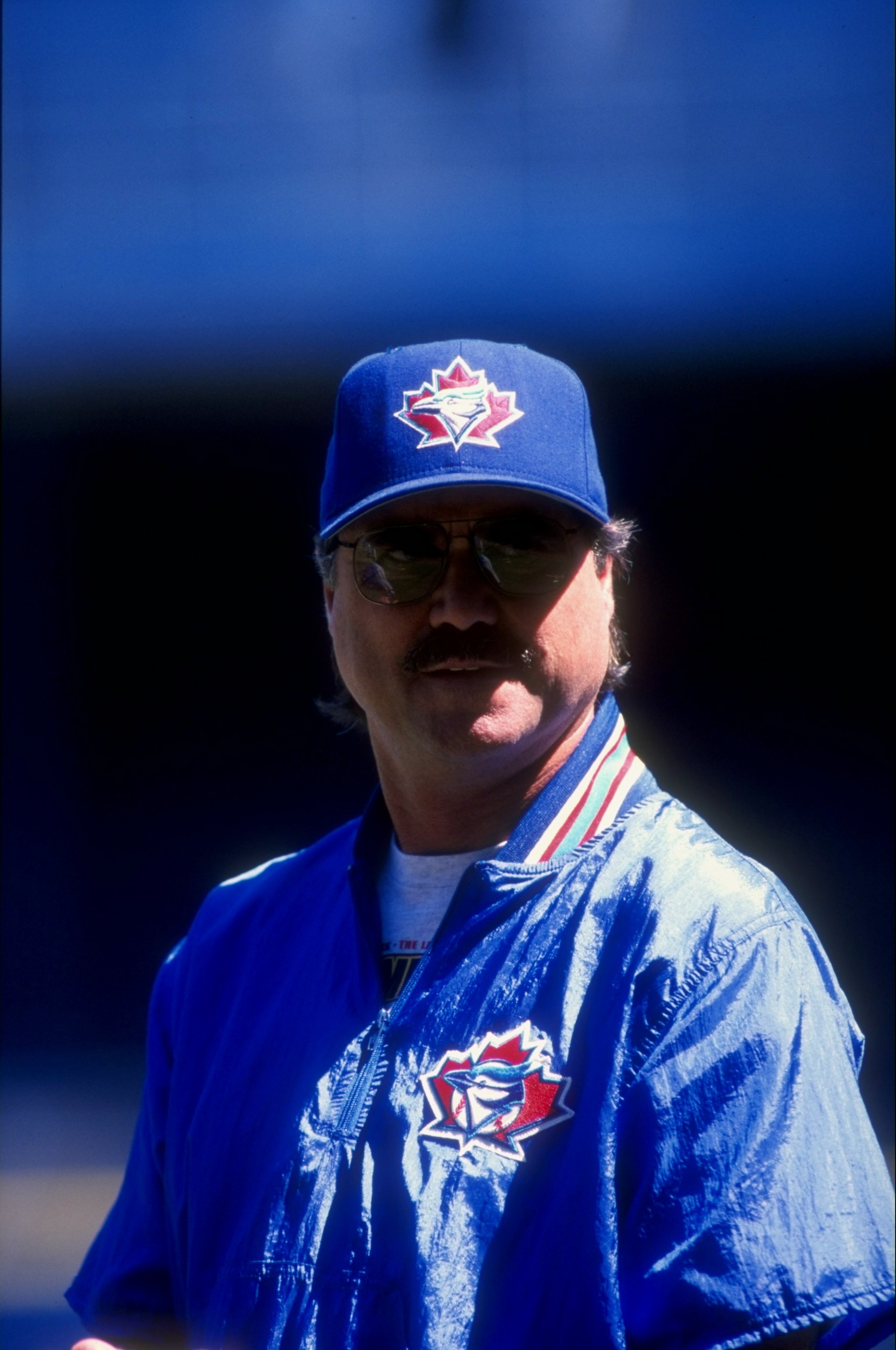 12 Jul 1998:  Manager Tim Johnson of the Toronto Blue Jays looks on during a game against the Detroit Tigers at Tiger Stadium in Detroit, Michigan.  The Blue Jays defeated the Tigers 7-2. Mandatory Credit: Rick Stewart  /Allsport