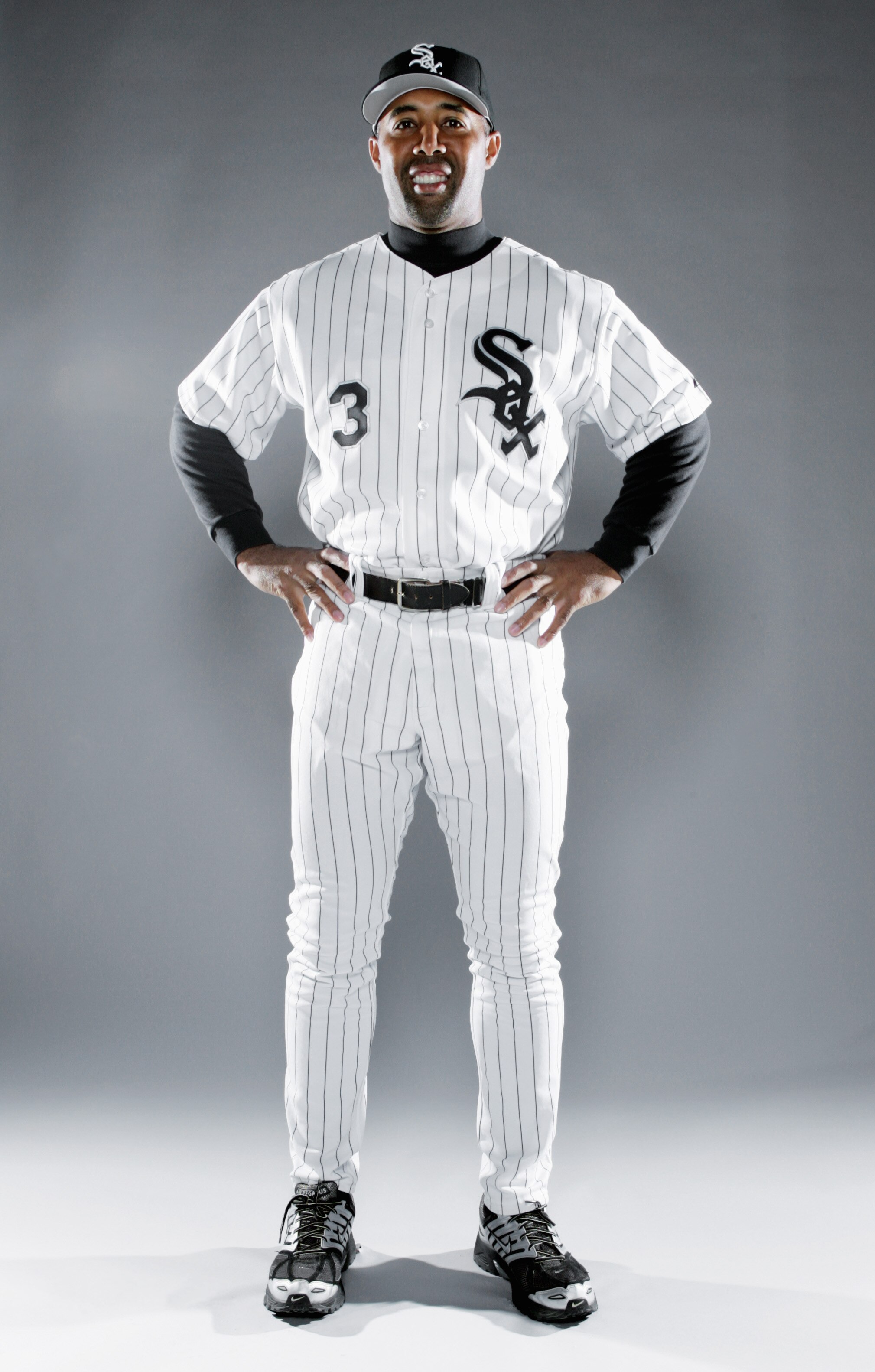 TUCSON, AZ - FEBRUARY 26:  First Base Coach Harold Baines poses for a portrait during the Chicago White Sox Photo Day on February 26, 2006 at Tuscon Electric Park in Tucson, Arizona.  (Photo by Jonathan Ferrey/Getty Images)