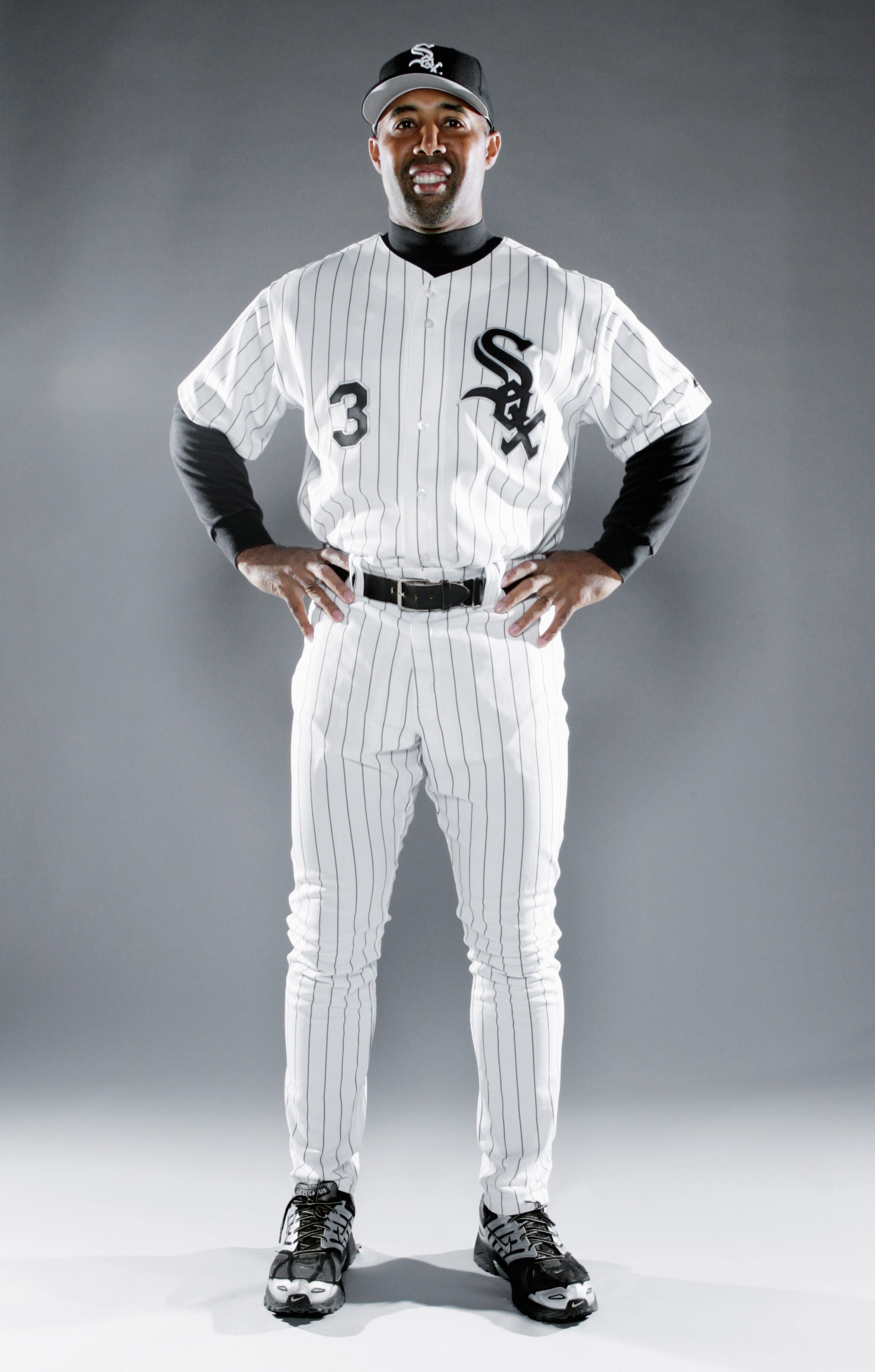 TUCSON, AZ - FEBRUARY 26:  First Base Coach Harold Baines poses for a portrait during the Chicago White Sox Photo Day on February 26, 2006 at Tuscon Electric Park in Tucson, Arizona.  (Photo by Jonathan Ferrey/Getty Images)