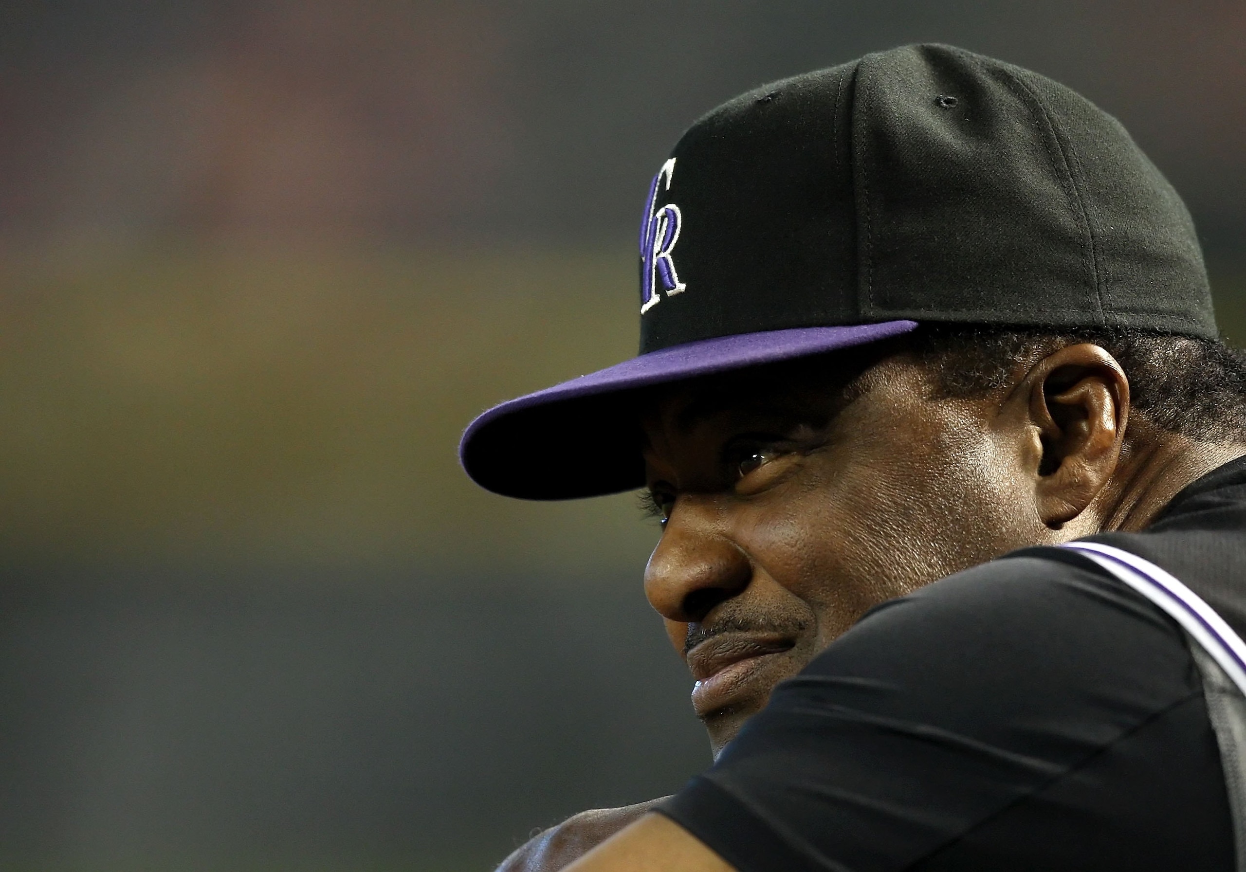 PHOENIX - APRIL 08:  Coach Don Baylor of the Colorado Rockies looks on during the game against the Arizona Diamondbacks at Chase Field on April 8, 2009 in Phoenix, Arizona. The Rockies defeated the Diamondbacks 9-2.  (Photo by Christian Petersen/Getty Ima