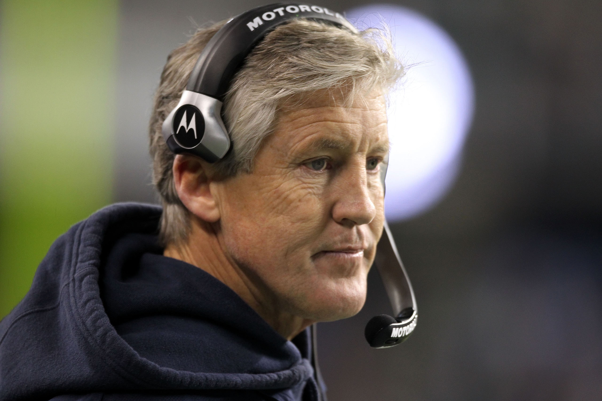 SEATTLE, WA - JANUARY 02: Head coach Pete Carroll of the Seattle Seahawks stands on the field during their game against the St. Louis Rams at Qwest Field on January 2, 2011 in Seattle, Washington. (Photo by Otto Greule Jr/Getty Images) SEATTLE, WA - JANUARY 02: Head coach Pete Carroll of the Seattle Seahawks stands on the field during their game against the St. Louis Rams at Qwest Field on January 2, 2011 in Seattle, Washington. (Photo by Otto Greule Jr/Getty Images)