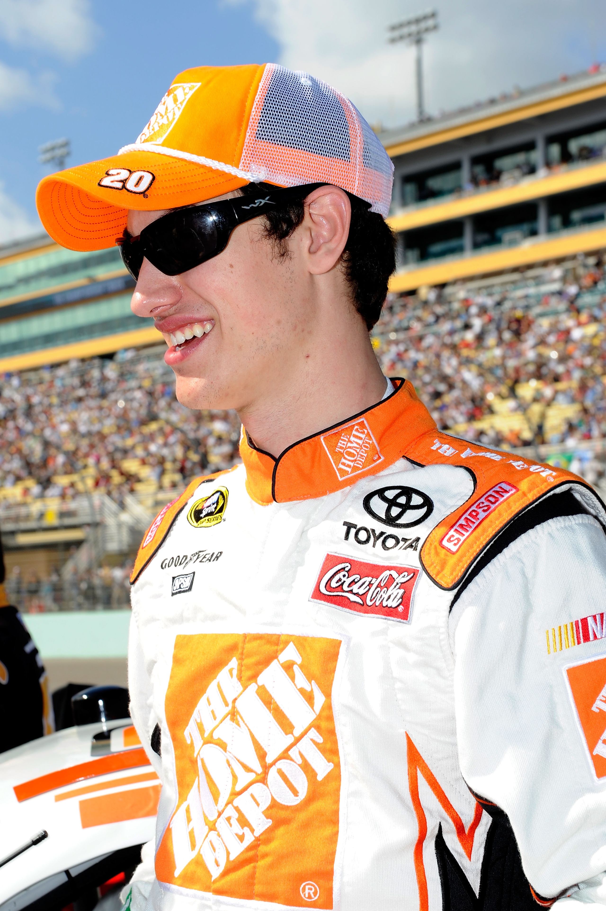 HOMESTEAD, FL - NOVEMBER 21: Joey Logano, driver of the #20 Home Depot Toyota, stands on pit road prior to the NASCAR Sprint Cup Series Ford 400 at Homestead-Miami Speedway on November 21, 2010 in Homestead, Florida. (Photo by John Harrelson/Getty Image HOMESTEAD, FL - NOVEMBER 21: Joey Logano, driver of the #20 Home Depot Toyota, stands on pit road prior to the NASCAR Sprint Cup Series Ford 400 at Homestead-Miami Speedway on November 21, 2010 in Homestead, Florida. (Photo by John Harrelson/Getty Image