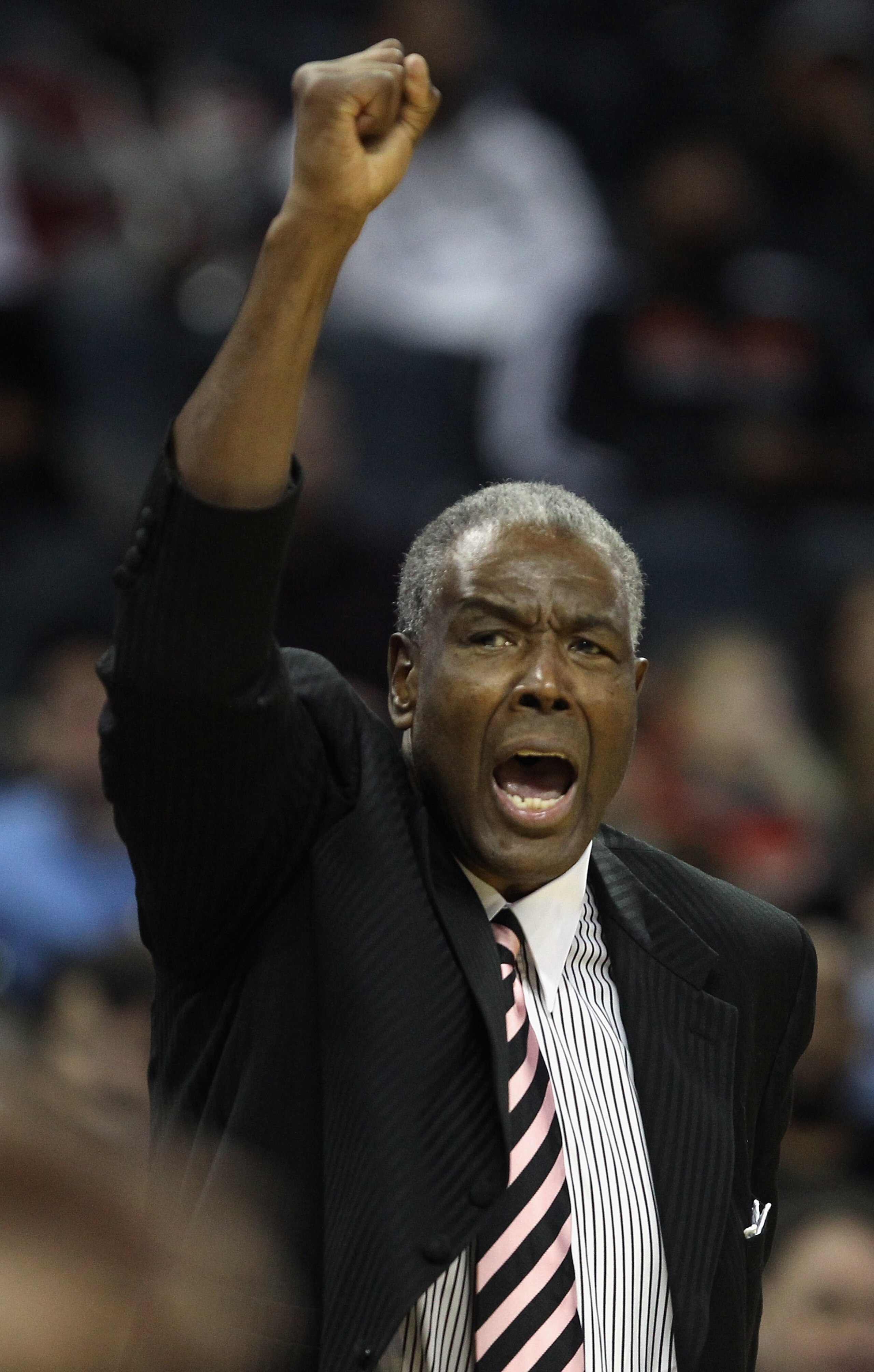 CHARLOTTE, NC - DECEMBER 29:  Head coach Paul Silas of the Charlotte Bobcats reacts to a call during their game against the Cleveland Cavaliers at Time Warner Cable Arena on December 29, 2010 in Charlotte, North Carolina. NOTE TO USER: User expressly ackn