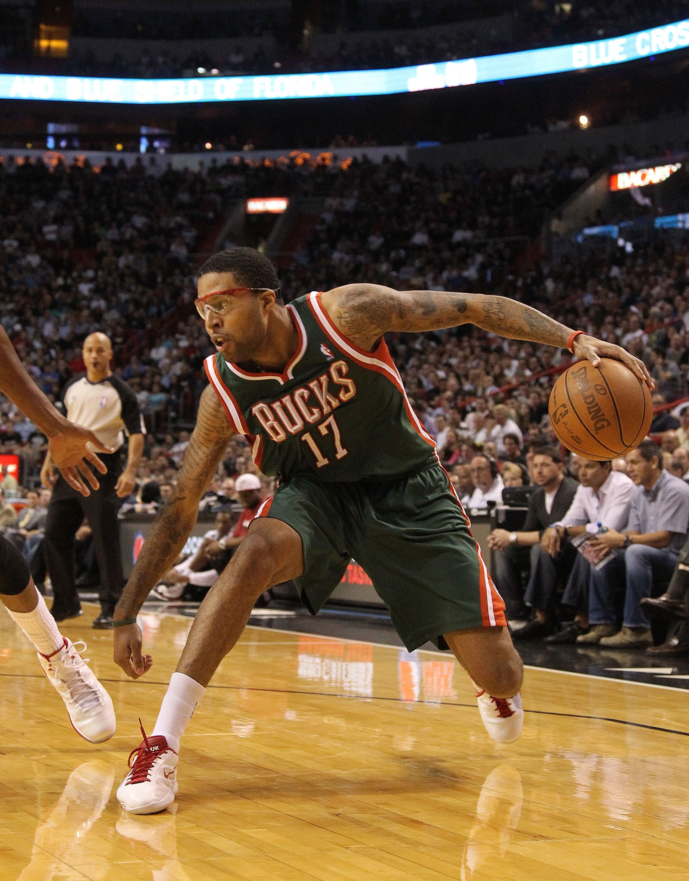 MIAMI, FL - JANUARY 04:  Chris Douglas-Roberts #17 of the Milwaukee Bucks drives to the basket during a game against the Miami Heat at American Airlines Arena on January 4, 2011 in Miami, Florida. NOTE TO USER: User expressly acknowledges and agrees that,
