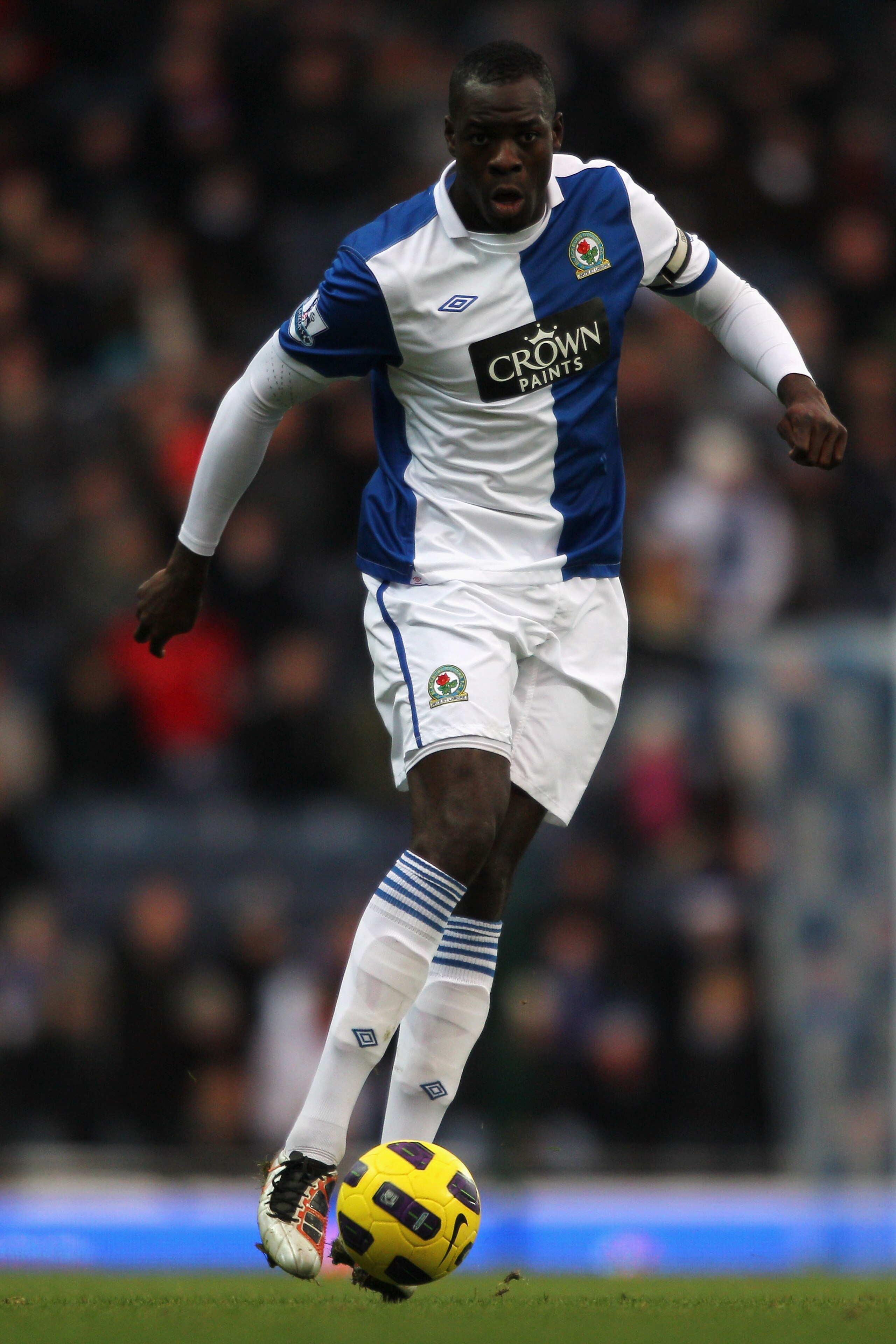 BLACKBURN, ENGLAND - DECEMBER 18: Christopher Samba of Blackburn in action during the Barclays Premier League match between Blackburn Rovers and West Ham United at Ewood park on December 18, 2010 in Blackburn, England. (Photo by Dean Mouhtaropoulos/Gett BLACKBURN, ENGLAND - DECEMBER 18: Christopher Samba of Blackburn in action during the Barclays Premier League match between Blackburn Rovers and West Ham United at Ewood park on December 18, 2010 in Blackburn, England. (Photo by Dean Mouhtaropoulos/Gett
