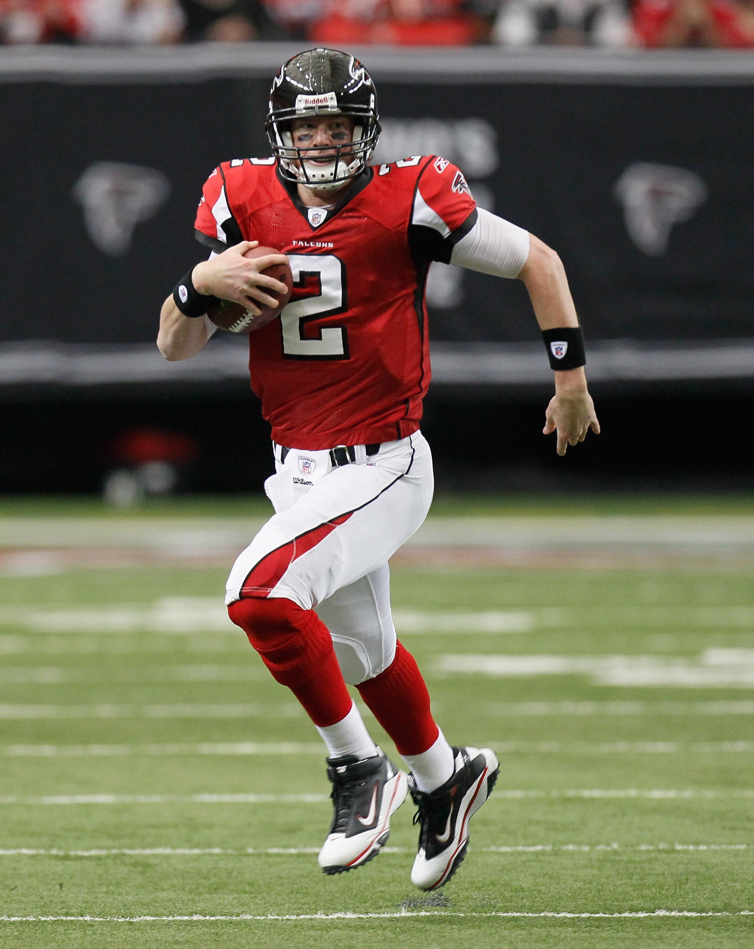 ATLANTA, GA - JANUARY 02: Quarterback Matt Ryan #2 of the Atlanta Falcons against the Carolina Panthers at Georgia Dome on January 2, 2011 in Atlanta, Georgia. (Photo by Kevin C. Cox/Getty Images) ATLANTA, GA - JANUARY 02: Quarterback Matt Ryan #2 of the Atlanta Falcons against the Carolina Panthers at Georgia Dome on January 2, 2011 in Atlanta, Georgia. (Photo by Kevin C. Cox/Getty Images)