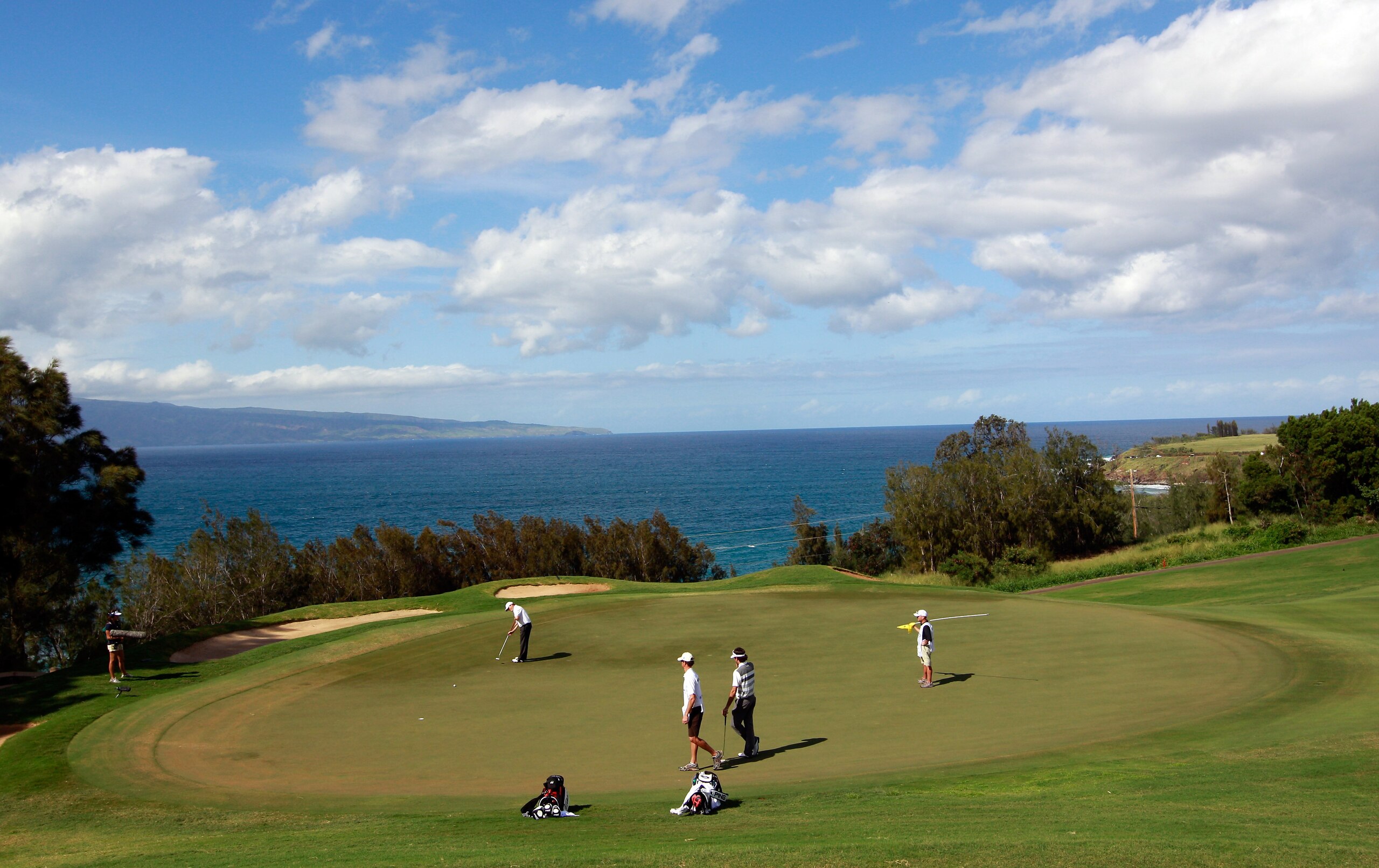 KAPALUA, HI - JANUARY 08:  A scenic view of the 12th green during the third round of the Hyundai Tournament of Champions at the Plantation course on January 8, 2011 in Kapalua, Hawaii.  (Photo by Sam Greenwood/Getty Images)