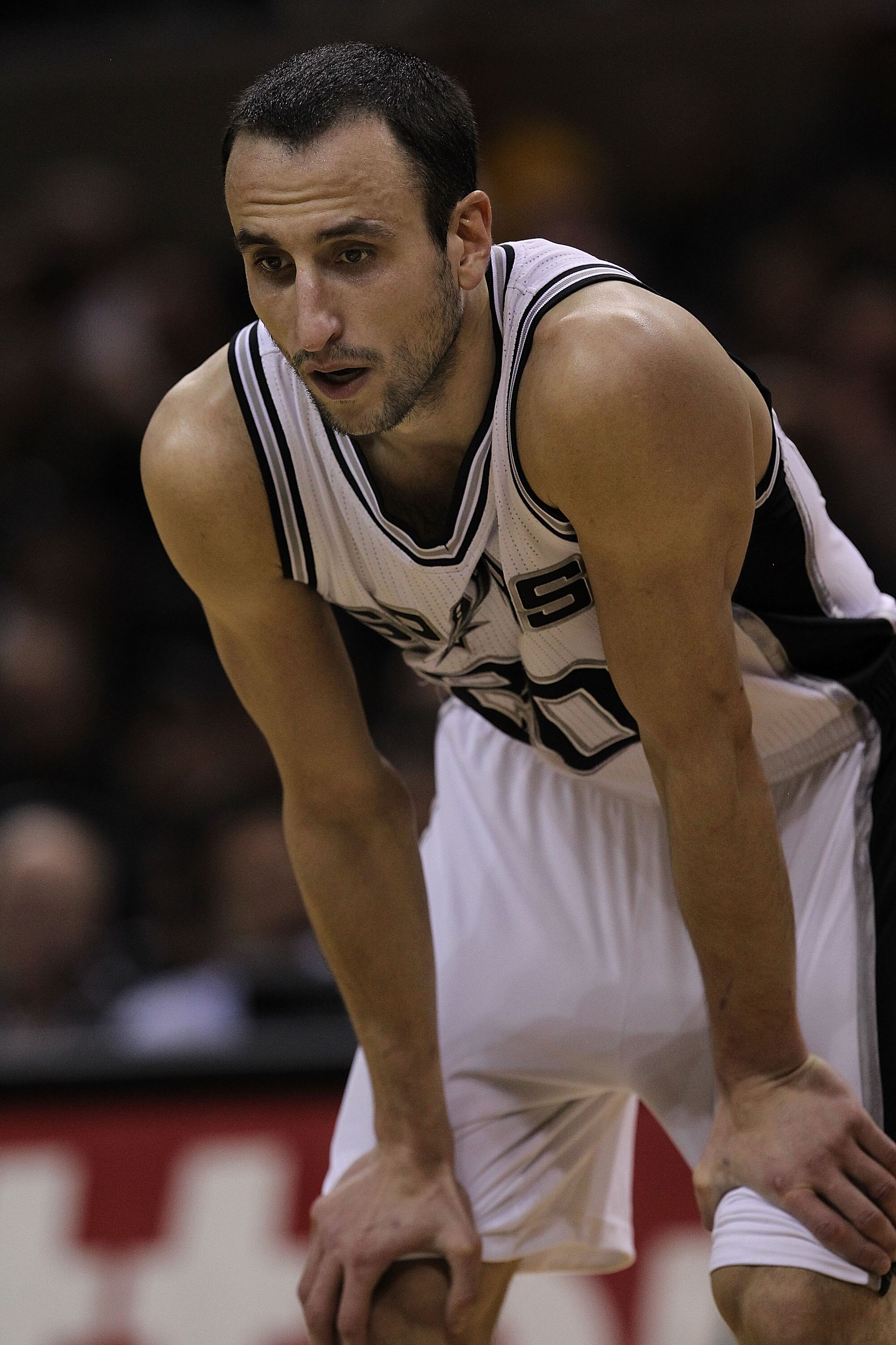 SAN ANTONIO, TX - DECEMBER 28:  Guard Manu Ginobili #20 of the San Antonio Spurs during play against the Los Angeles Lakers at AT&T Center on December 28, 2010 in San Antonio, Texas.  NOTE TO USER: User expressly acknowledges and agrees that, by downloadi