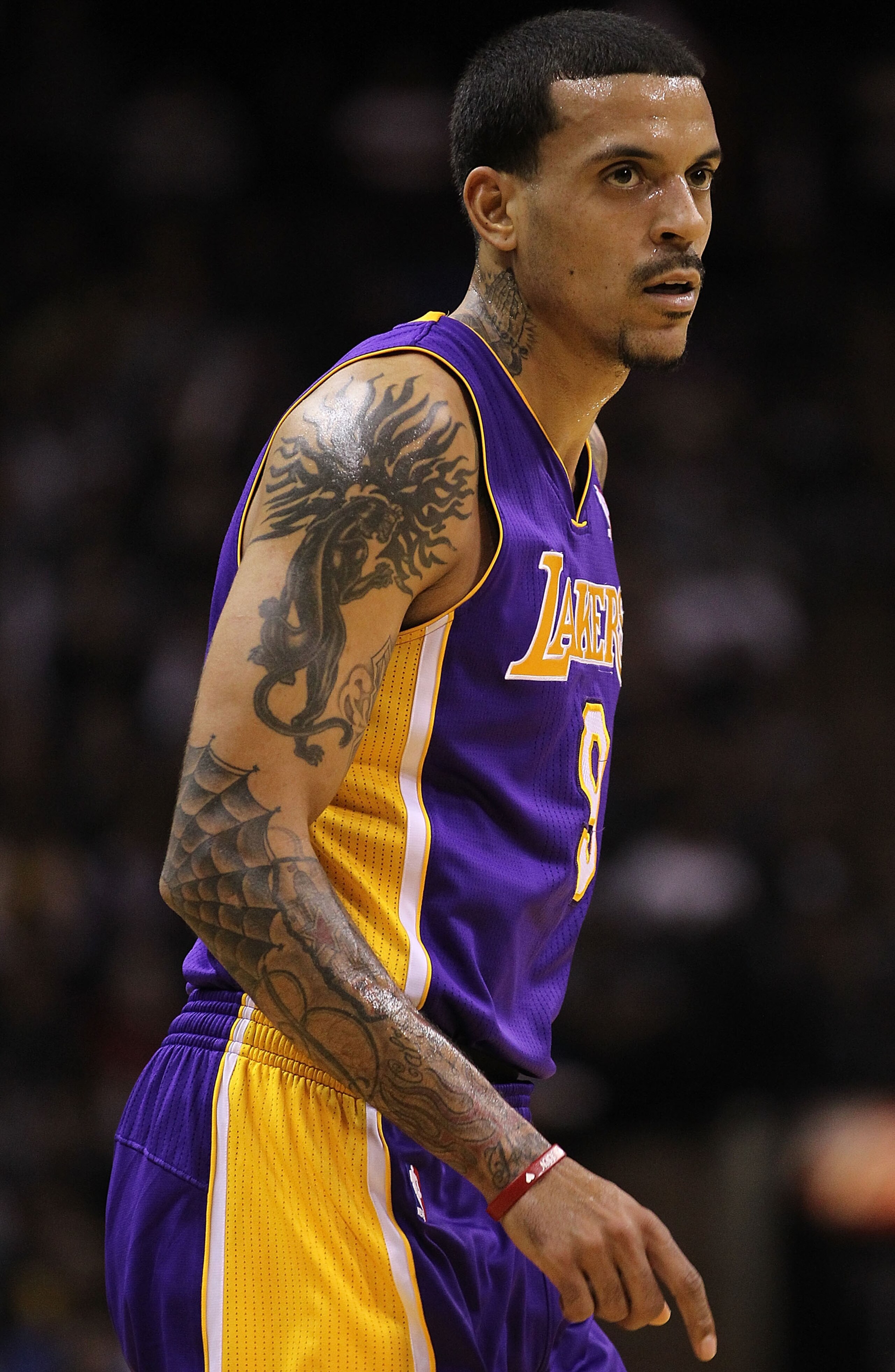 SAN ANTONIO, TX - DECEMBER 28:  Forward Matt Barnes #9 of the Los Angeles Lakers at AT&T Center on December 28, 2010 in San Antonio, Texas.  NOTE TO USER: User expressly acknowledges and agrees that, by downloading and/or using this photograph, user is co