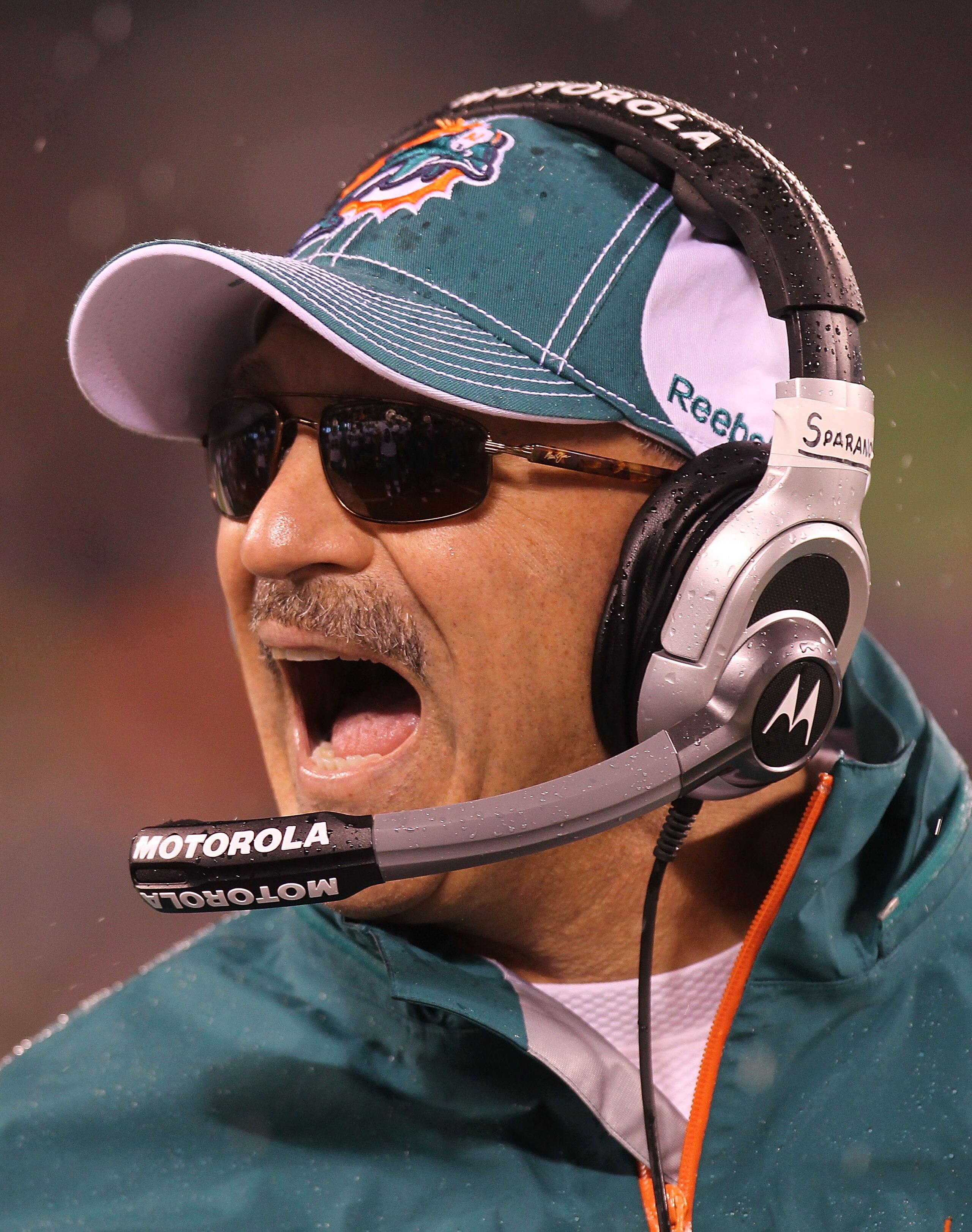 EAST RUTHERFORD, NJ - DECEMBER 12:  Head coach of the Miami Dolphins, Tony Sparano on the sideline against the New York Jets at New Meadowlands Stadium on December 12, 2010 in East Rutherford, New Jersey.  (Photo by Nick Laham/Getty Images)