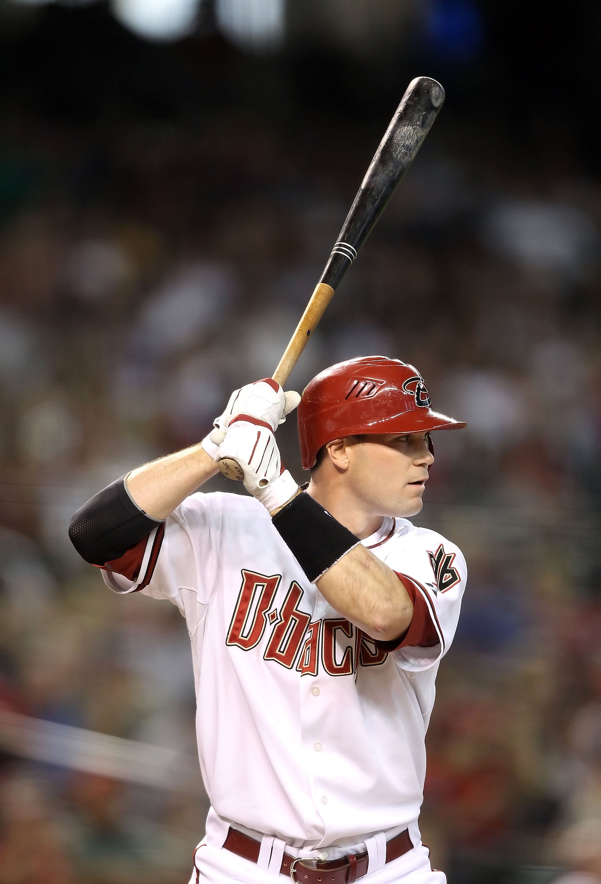 PHOENIX - JUNE 22:  Cole Gillespie #5 of the Arizona Diamondbacks bats against the New York Yankees during the Major League Baseball game at Chase Field on June 22, 2010 in Phoenix, Arizona. The Yankees defeated the Diamondbacks 9-3.  (Photo by Christian