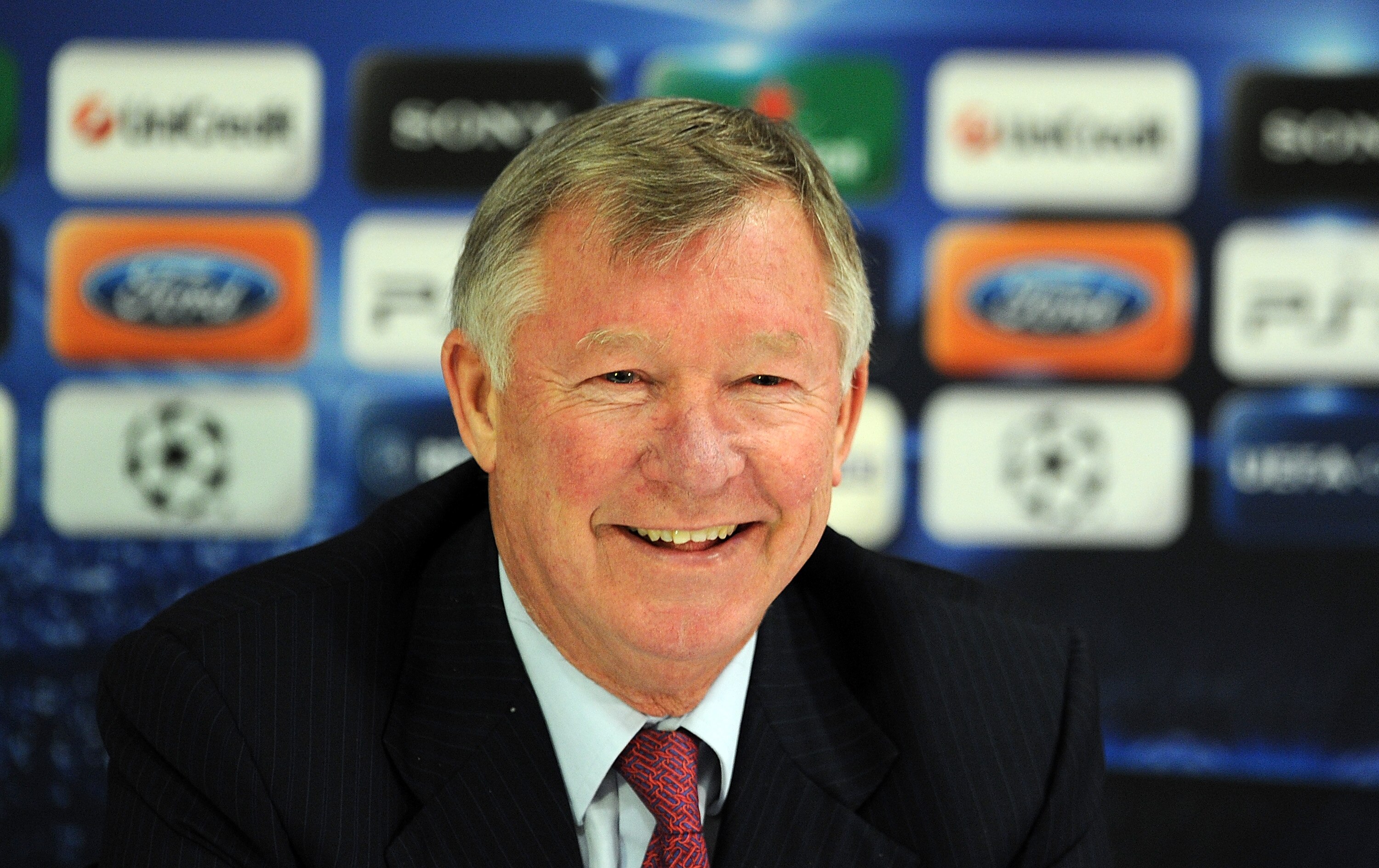 MANCHESTER, ENGLAND - DECEMBER 06: Manchester United manager Sir Alex Ferguson speaks to the media ahead of the UEFA Champions League Group C match against Valencia at Old Trafford on December 6, 2010 in Manchester, England.  (Photo by Chris Brunskill/Get