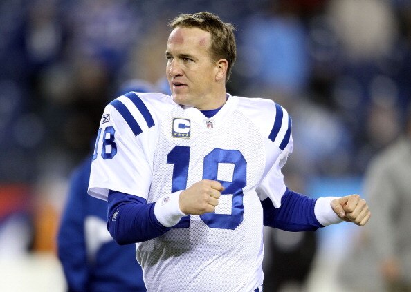 NASHVILLE, TN - DECEMBER 09:  Peyton Manning #18 of the Indianapolis Colts stretches before the NFL game against the Tennessee Titans  at LP Field on December 9, 2010 in Nashville, Tennessee.  (Photo by Andy Lyons/Getty Images)