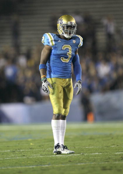 PASADENA, CA - SEPTEMBER 18:  Safety Rahim Moore #3 of the UCLA Bruins in the game with the Houston Cougars at the Rose Bowl on September 18, 2010 in Pasadena, California.  UCLA won 31-13.  (Photo by Stephen Dunn/Getty Images)