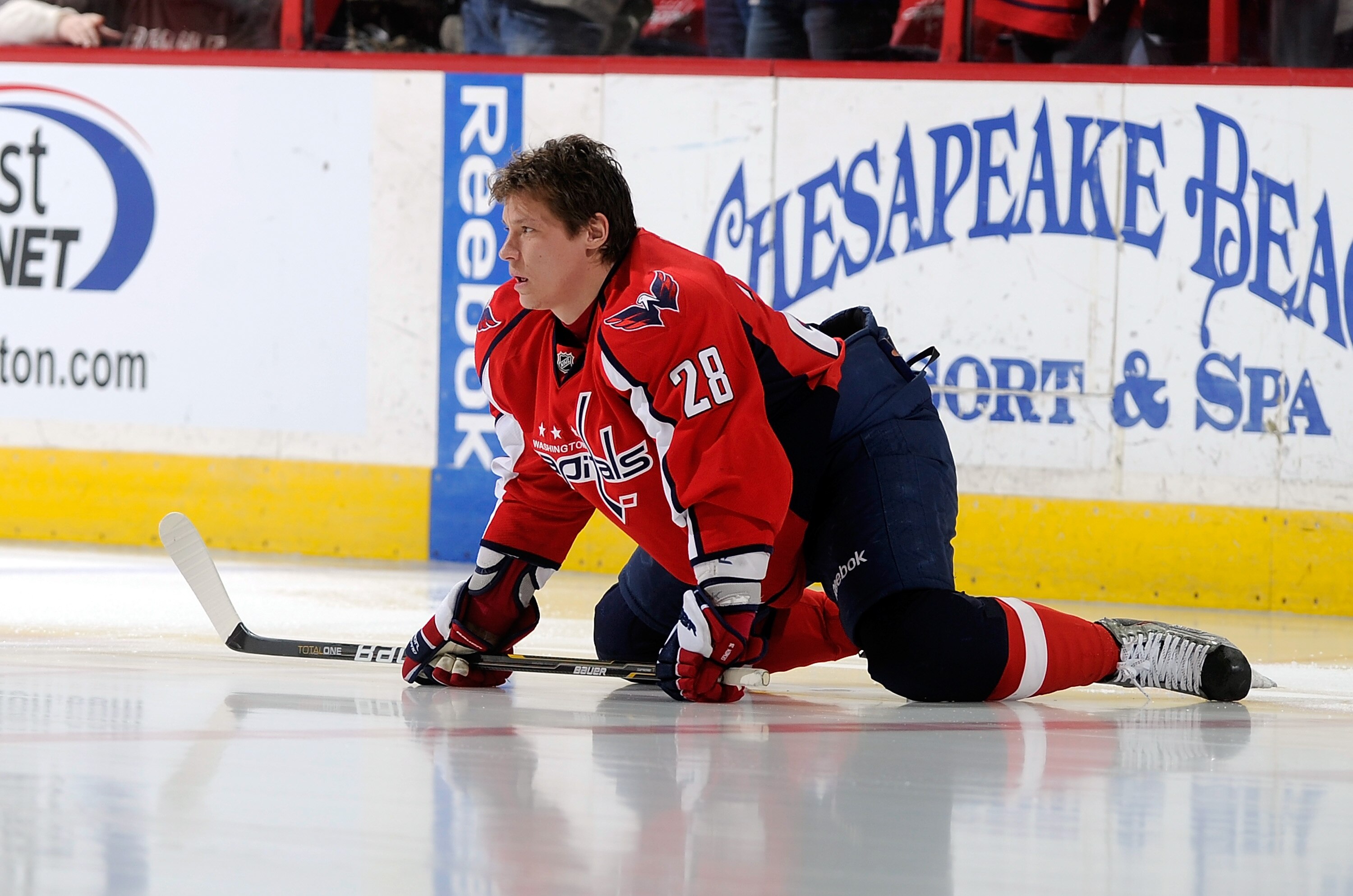 WASHINGTON - JANUARY 08:  Alexander Semin #28 of the Washington Capitals warms up before the game against the Florida Panthers at the Verizon Center on January 8, 2011 in Washington, DC.  (Photo by Greg Fiume/Getty Images)