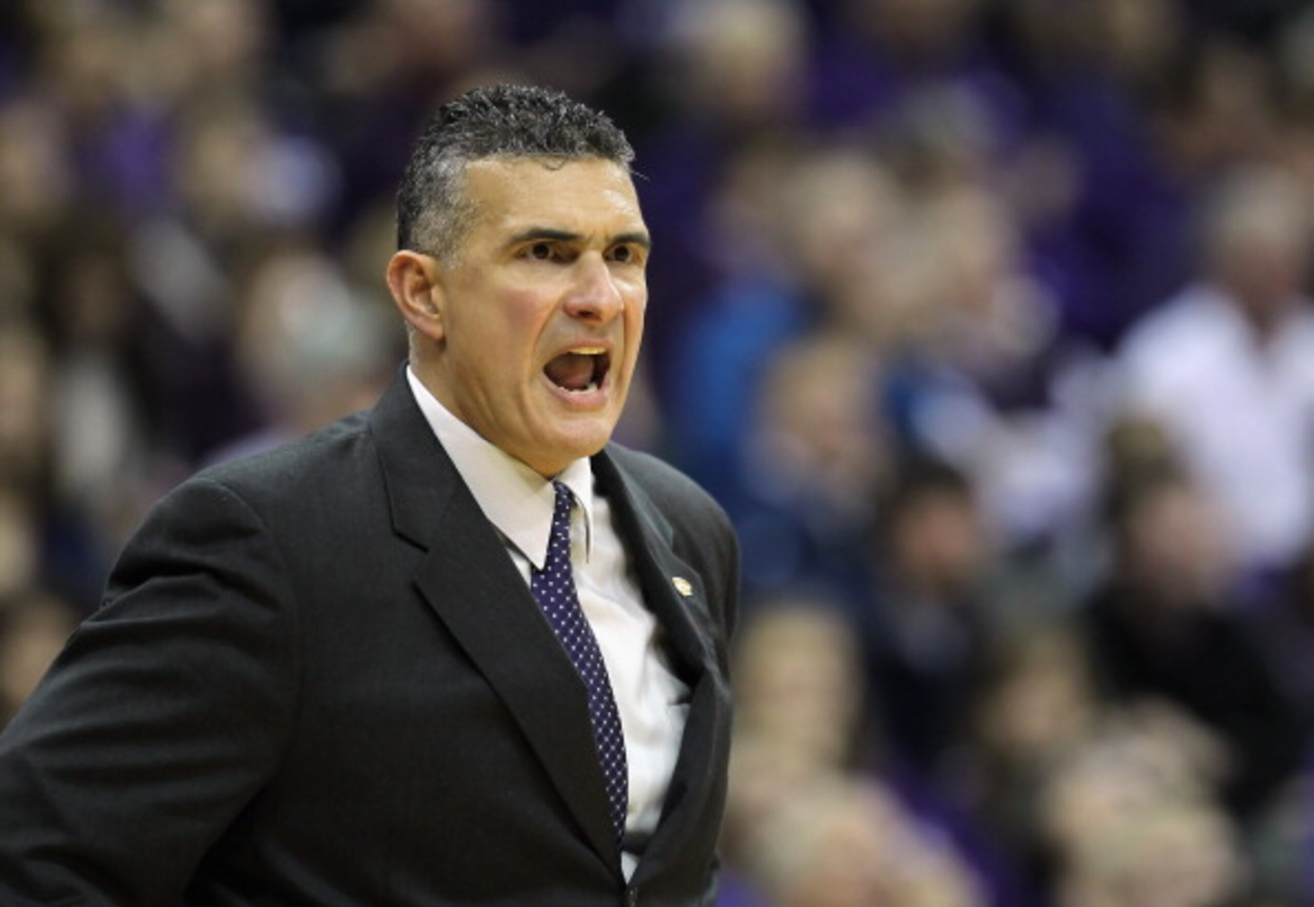 KANSAS CITY, MO - DECEMBER 21:  Head coach Frank Martin of the Kansas State Wildcats yells from the bench during the game against the UNLV Rebels on December 21, 2010 at the Sprint Center in Kansas City, Missouri.  (Photo by Jamie Squire/Getty Images)