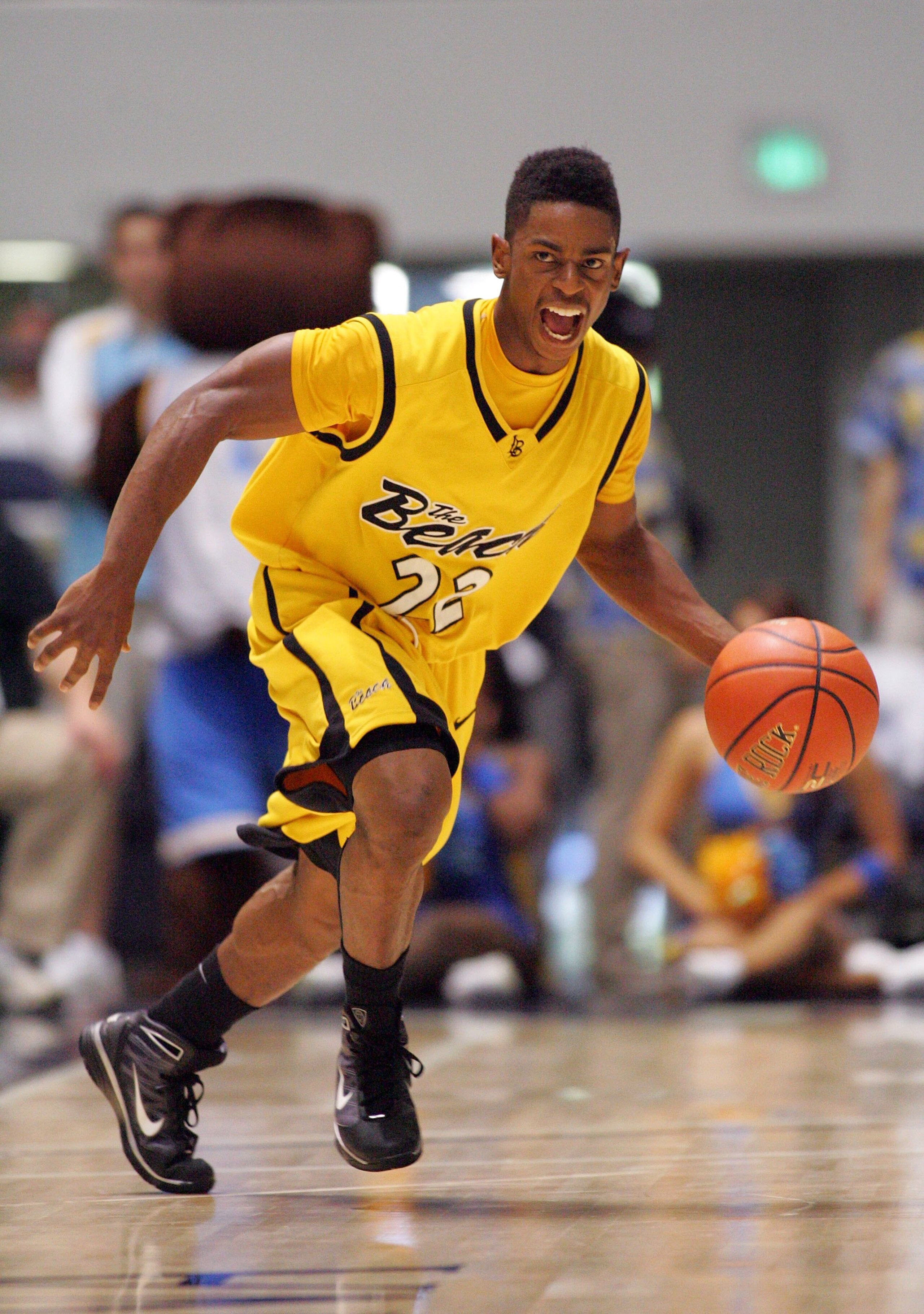 ANAHEIM, CA - NOVEMBER 29: Casper Ware #22 of Long Beach State dribbles the ball upcourt against UCLA during the 76 Classic at Anaheim Convention Center on November 29, 2009 in Anaheim, California. (Photo by Victor Decolongon/Getty Images) ANAHEIM, CA - NOVEMBER 29: Casper Ware #22 of Long Beach State dribbles the ball upcourt against UCLA during the 76 Classic at Anaheim Convention Center on November 29, 2009 in Anaheim, California. (Photo by Victor Decolongon/Getty Images)