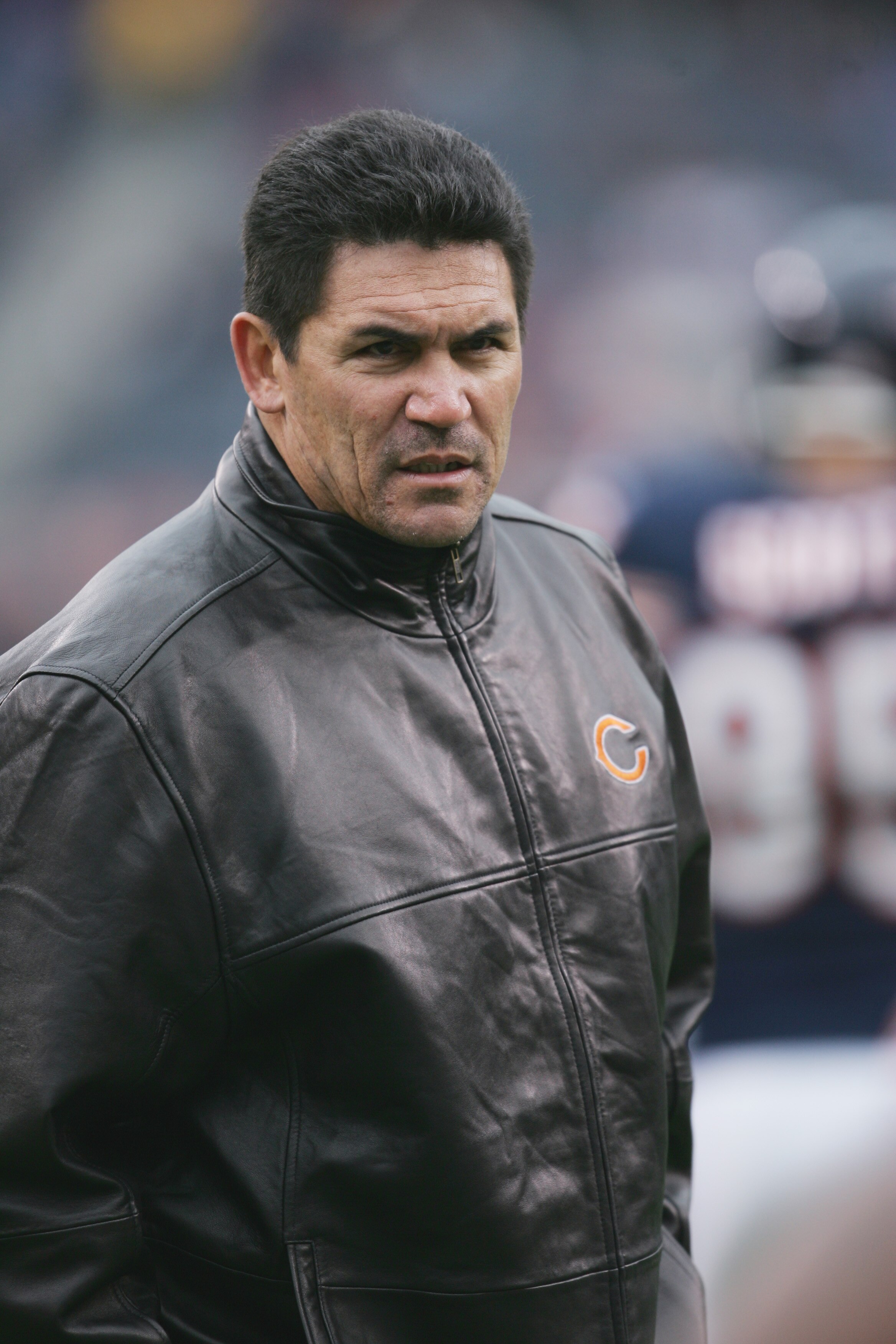 CHICAGO - NOVEMBER 20:  Defensive coordinator Ron Rivera of the Chicago Bears looks on against the Carolina Panthers at Soldier Field on November 20, 2005 in Chicago, Illinois. The Bears defeated the Panthers 13-3. (Photo by Jonathan Daniel/Getty Images)