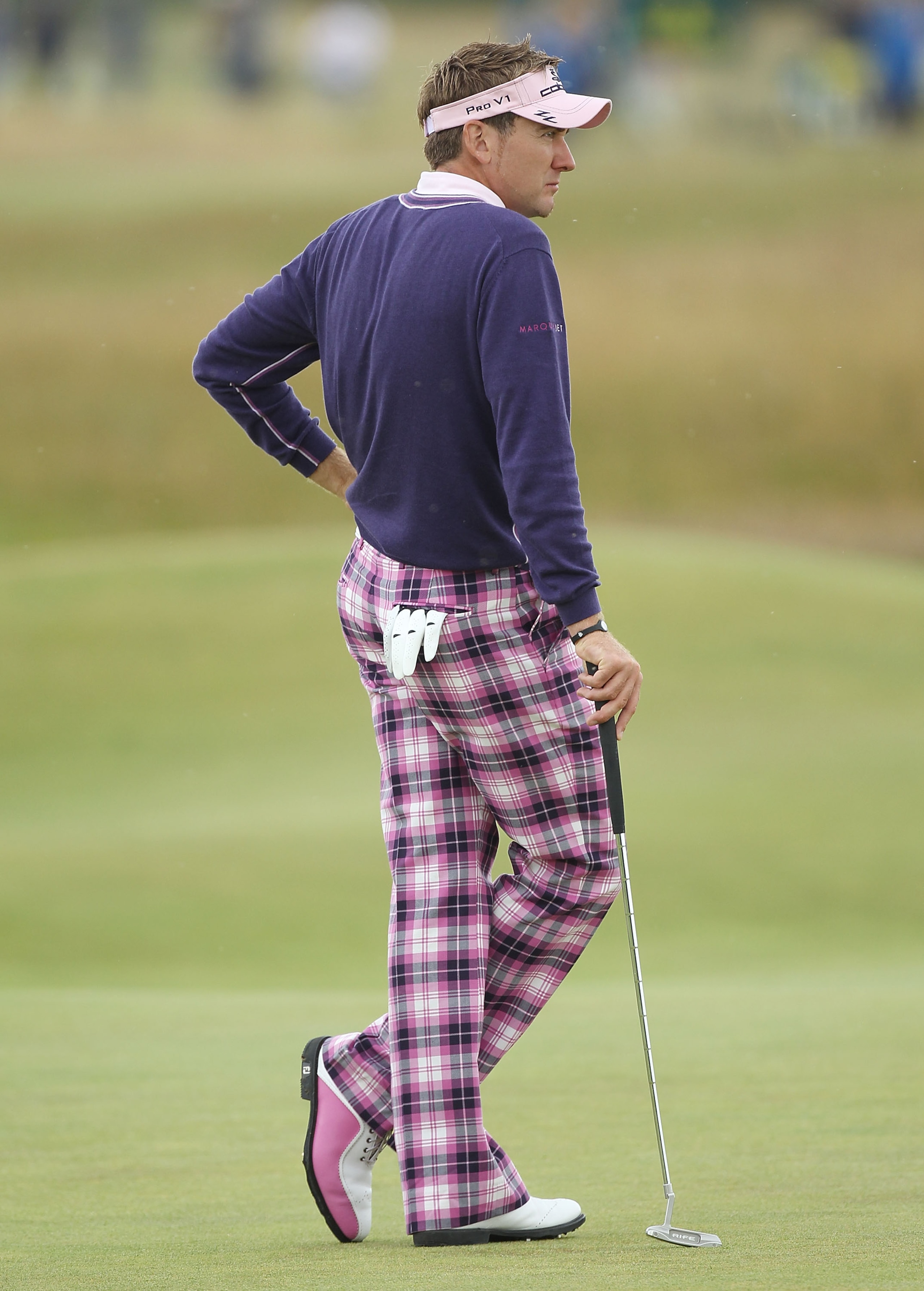ST ANDREWS, SCOTLAND - JULY 15:  Ian Poulter of England looks on during the first round of the 139th Open Championship on the Old Course, St Andrews on July 15, 2010 in St Andrews, Scotland.  (Photo by David Cannon/Getty Images)