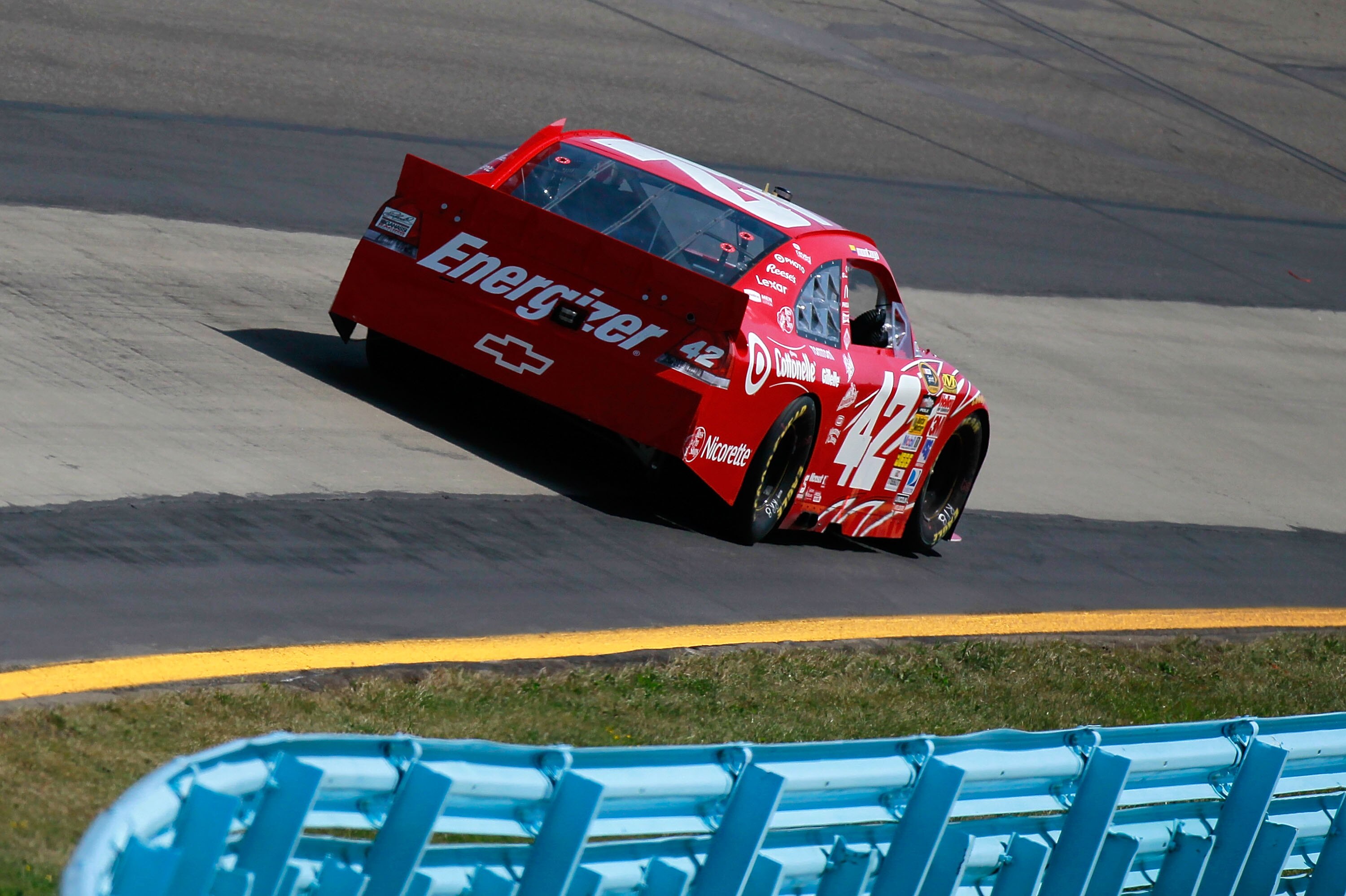 WATKINS GLEN, NY - AUGUST 08:  Juan Pablo Montoya, driver of the #42 Target Chevrolet, during the NASCAR Sprint Cup Series Heluva Good! Sour Cream Dips at Watkins Glen International on August 8, 2010 in Watkins Glen, New York.  (Photo by Kevin C. Cox/Gett