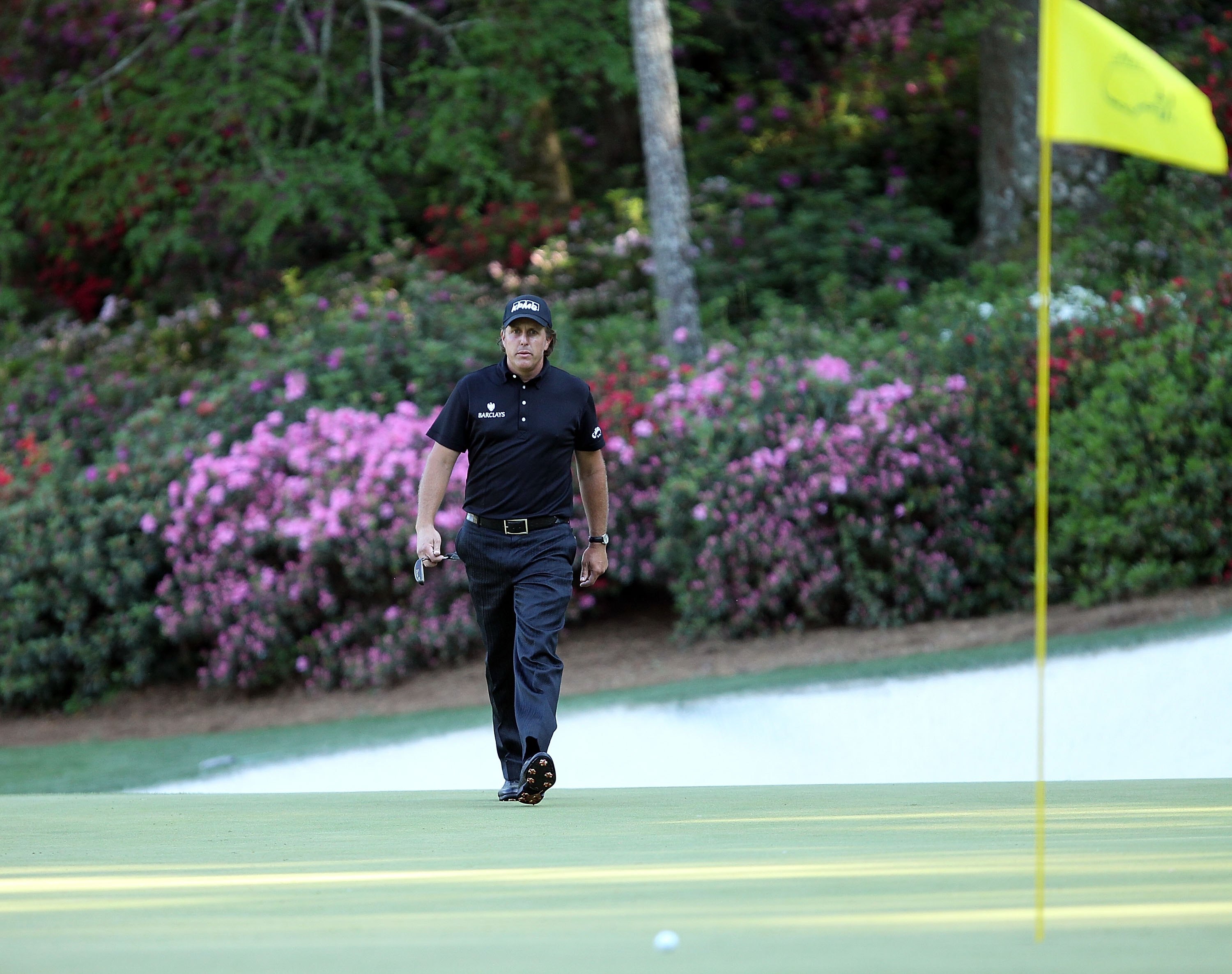 AUGUSTA, GA - APRIL 11:  Phil Mickelson during the final round of the 2010 Masters Tournament at Augusta National Golf Club on April 11, 2010 in Augusta, Georgia.  (Photo by Streeter Lecka/Getty Images for Golf Week)