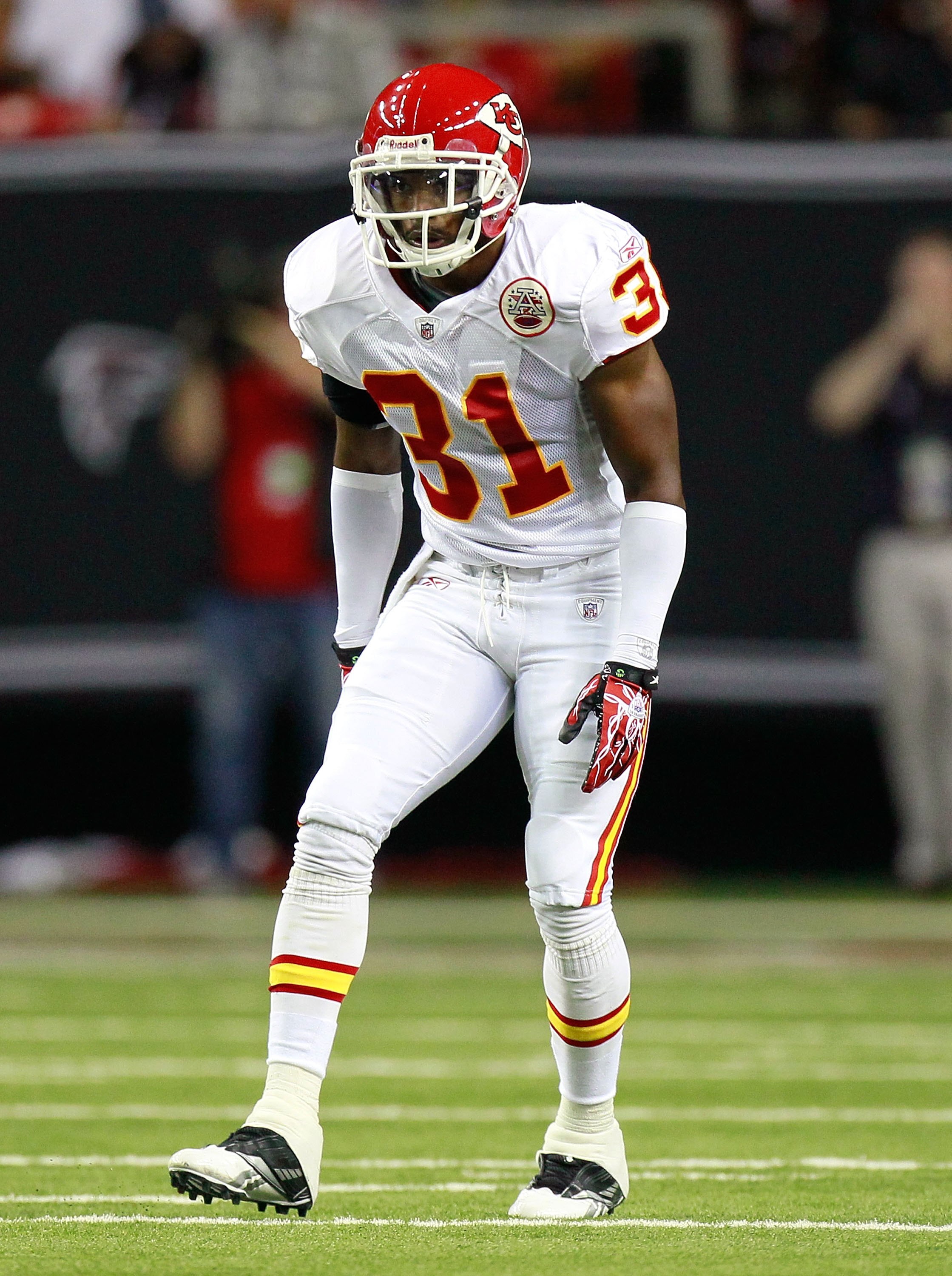 ATLANTA - AUGUST 13:  Maurice Leggett #31 of the Kansas City Chiefs against the Atlanta Falcons at Georgia Dome on August 13, 2010 in Atlanta, Georgia.  (Photo by Kevin C. Cox/Getty Images)