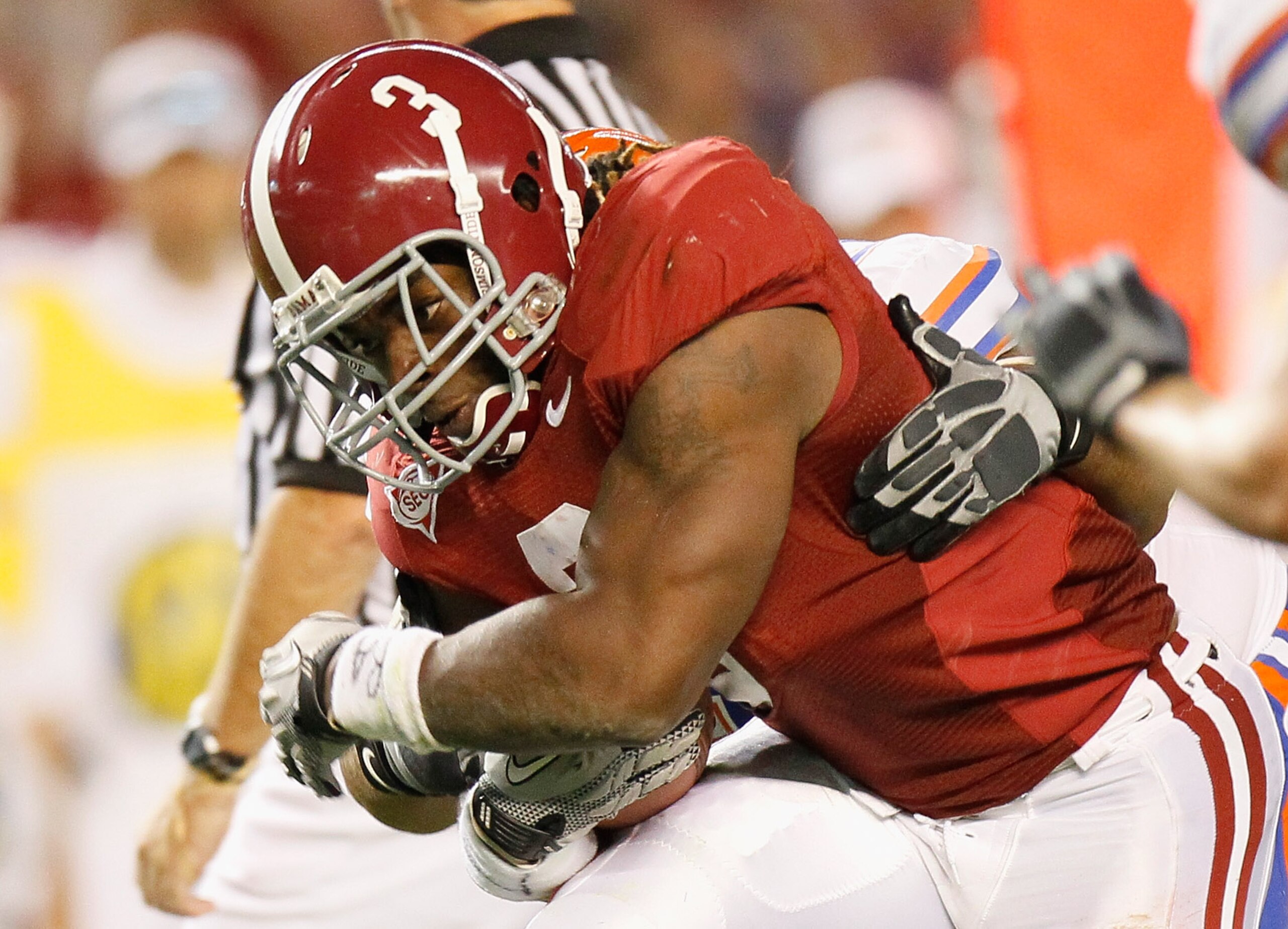 TUSCALOOSA, AL - OCTOBER 02:  Trent Richardson #3 of the Alabama Crimson Tide against the Florida Gators at Bryant-Denny Stadium on October 2, 2010 in Tuscaloosa, Alabama.  (Photo by Kevin C. Cox/Getty Images)