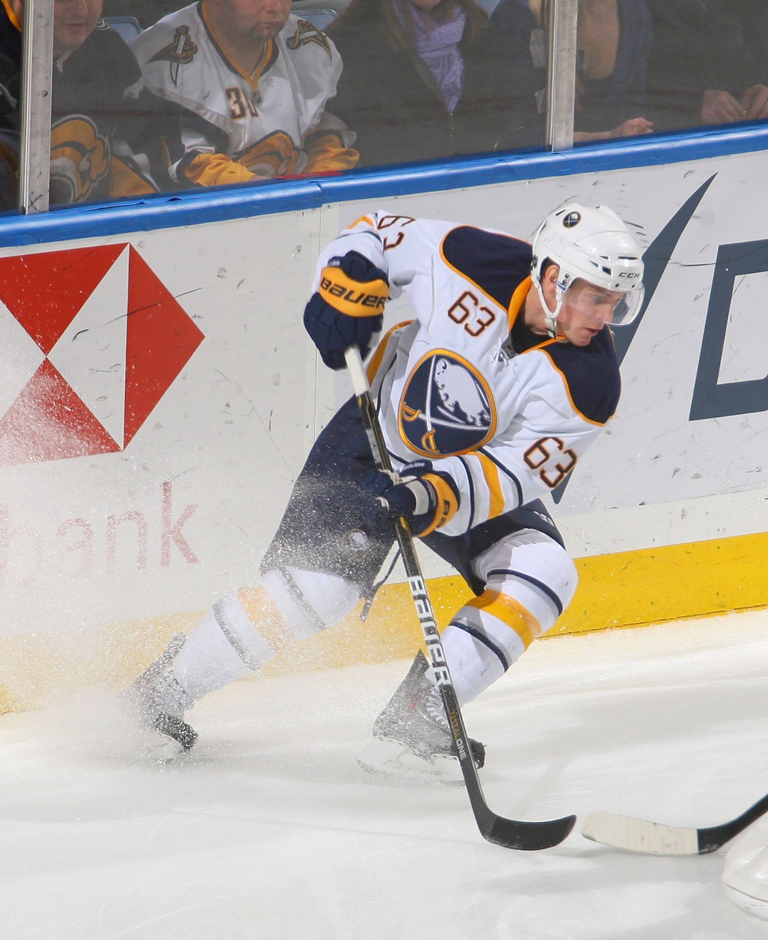 BUFFALO, NY - DECEMBER 03:  Tyler Ennis #63 of the Buffalo Sabres skates against  the Columbus Blue Jackets at HSBC Arena  on December 3, 2010 in Buffalo, New York. Buffalo won 5-0.  (Photo by Rick Stewart/Getty Images)
