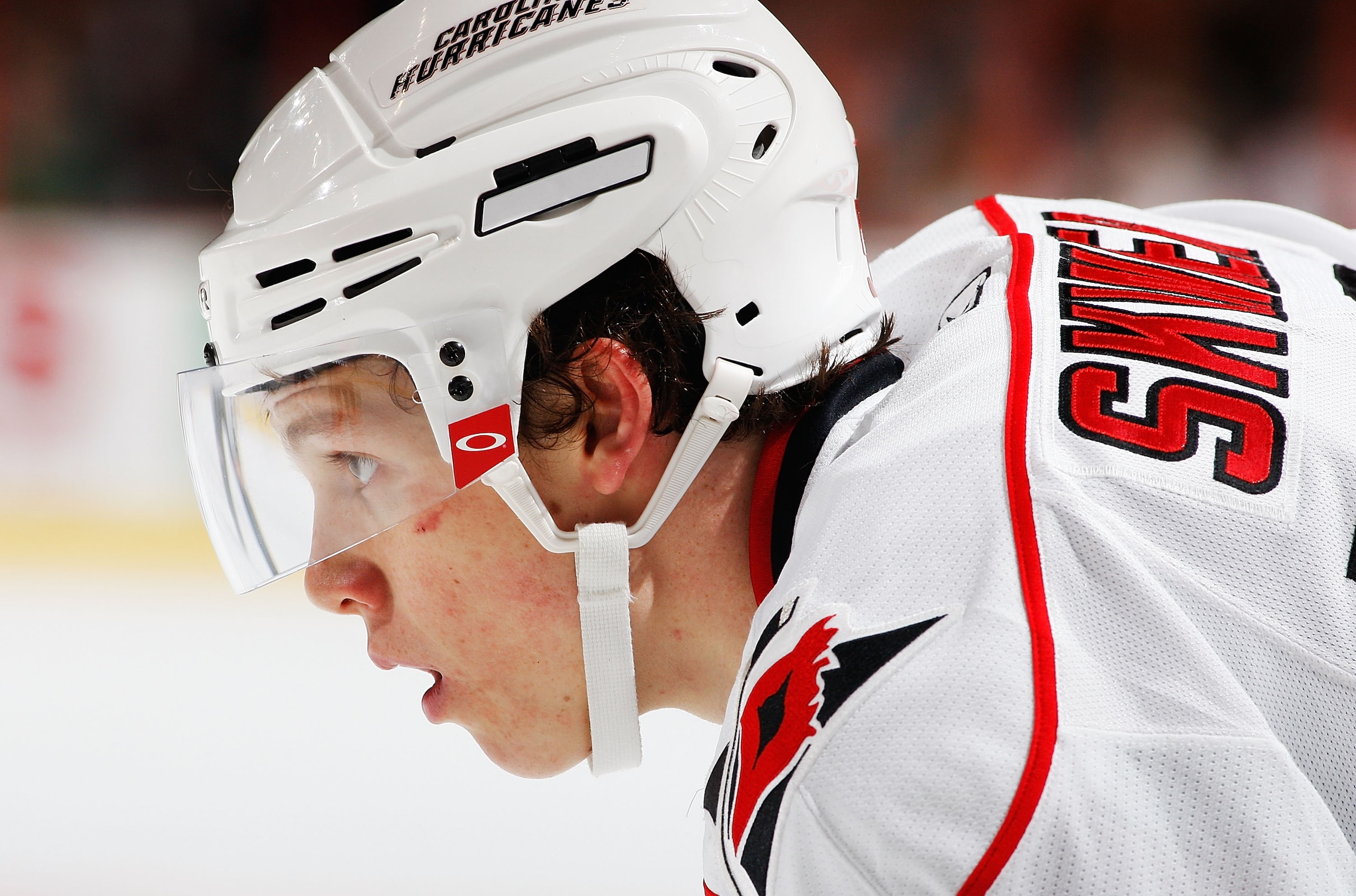 PHILADELPHIA - NOVEMBER 01:  Jeff Skinner #53 of the Carolina Hurricanes skates against the Philadelphia Flyers on November 1, 2010 at the Wells Fargo Center in Philadelphia, Pennsylvania. Flyers defeat the Hurricanes 3-2.  (Photo by Mike Stobe/Getty Imag