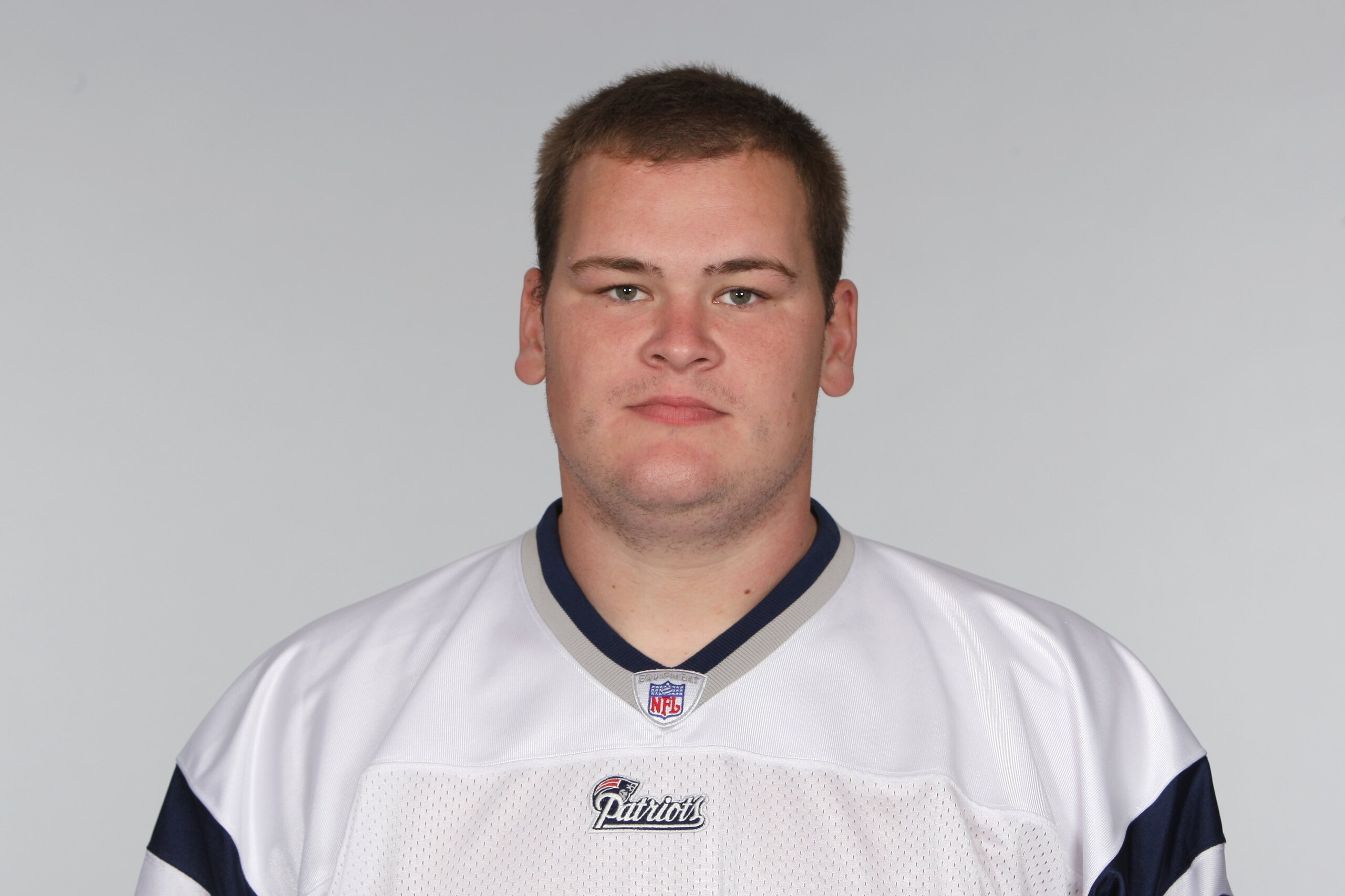 FOXBOROUGH, MA - 2009:  Ryan O'Callaghan of the New England Patriots poses for his 2009 NFL headshot at photo day in Foxborough, Massachusetts.  (Photo by NFL Photos)