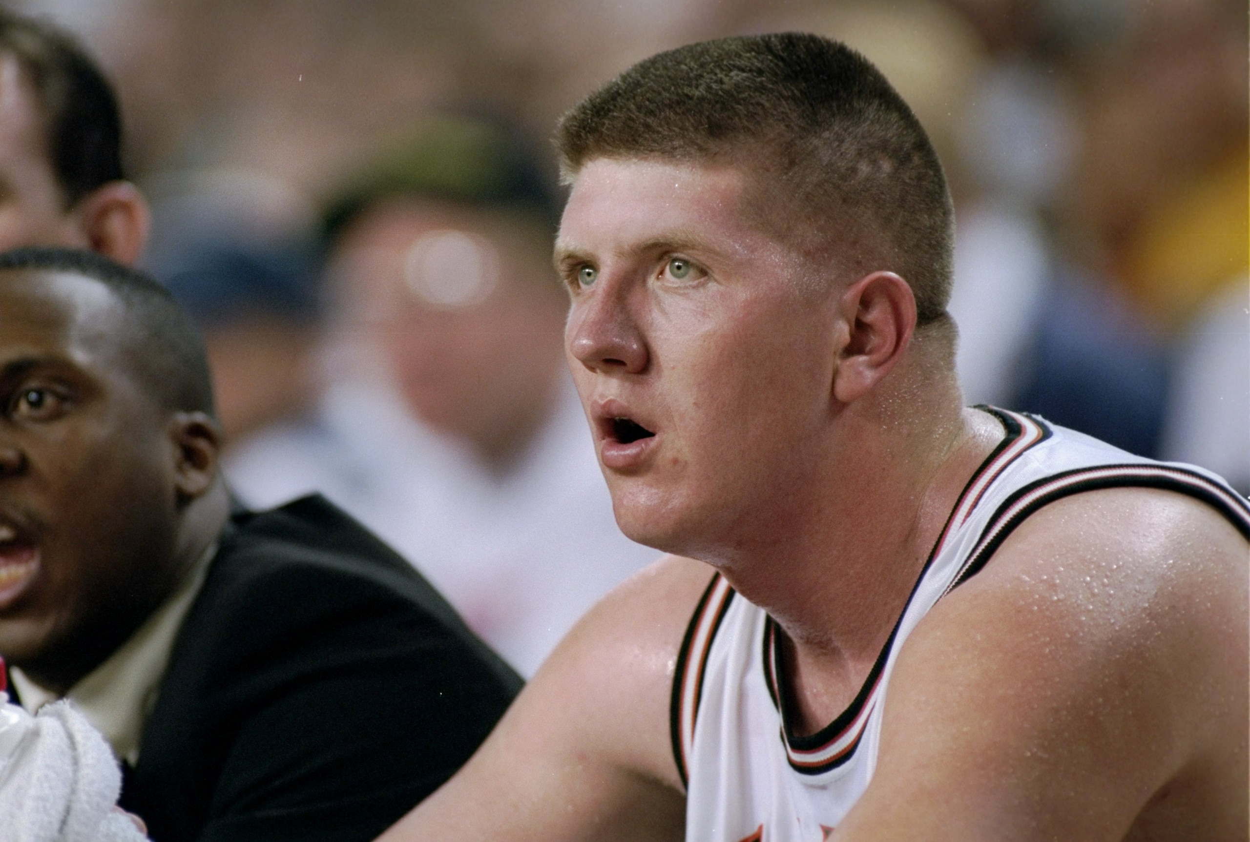 16 Mar 1995:  Center Bryant Reeves of the Oklahoma State Cowboys looks on during a game against the Drexel Dragons.  Oklahoma State won the game, 73-49. Mandatory Credit: Scott Wachter  /Allsport