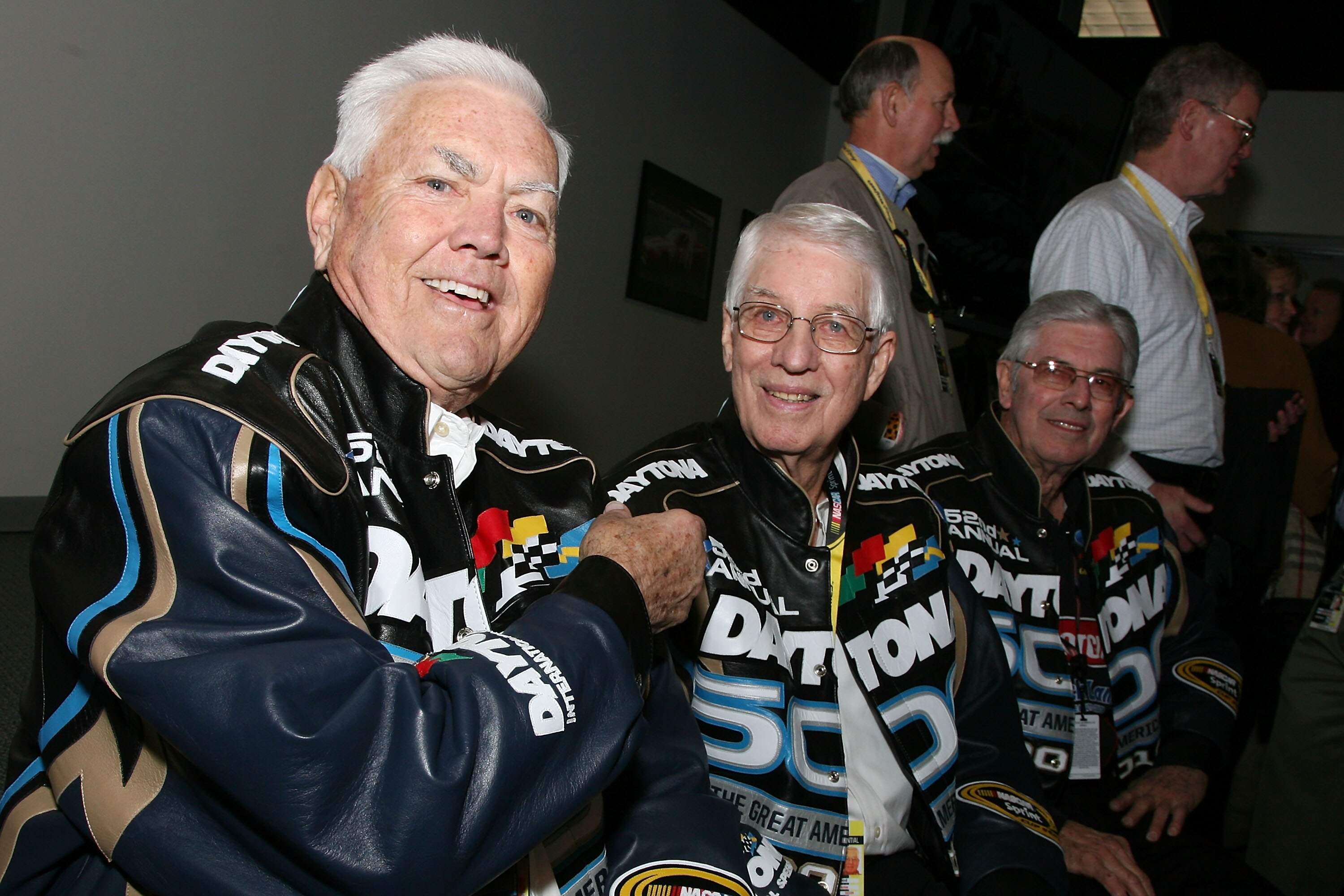 DAYTONA BEACH, FL - FEBRUARY 14:  (L-R) NASCAR legends Junior Johnson, Glenn Wood and Leonard Wood attend the NASCAR Sprint Cup Series Daytona 500 at Daytona International Speedway on February 14, 2010 in Daytona Beach, Florida.  (Photo by Jerry Markland/