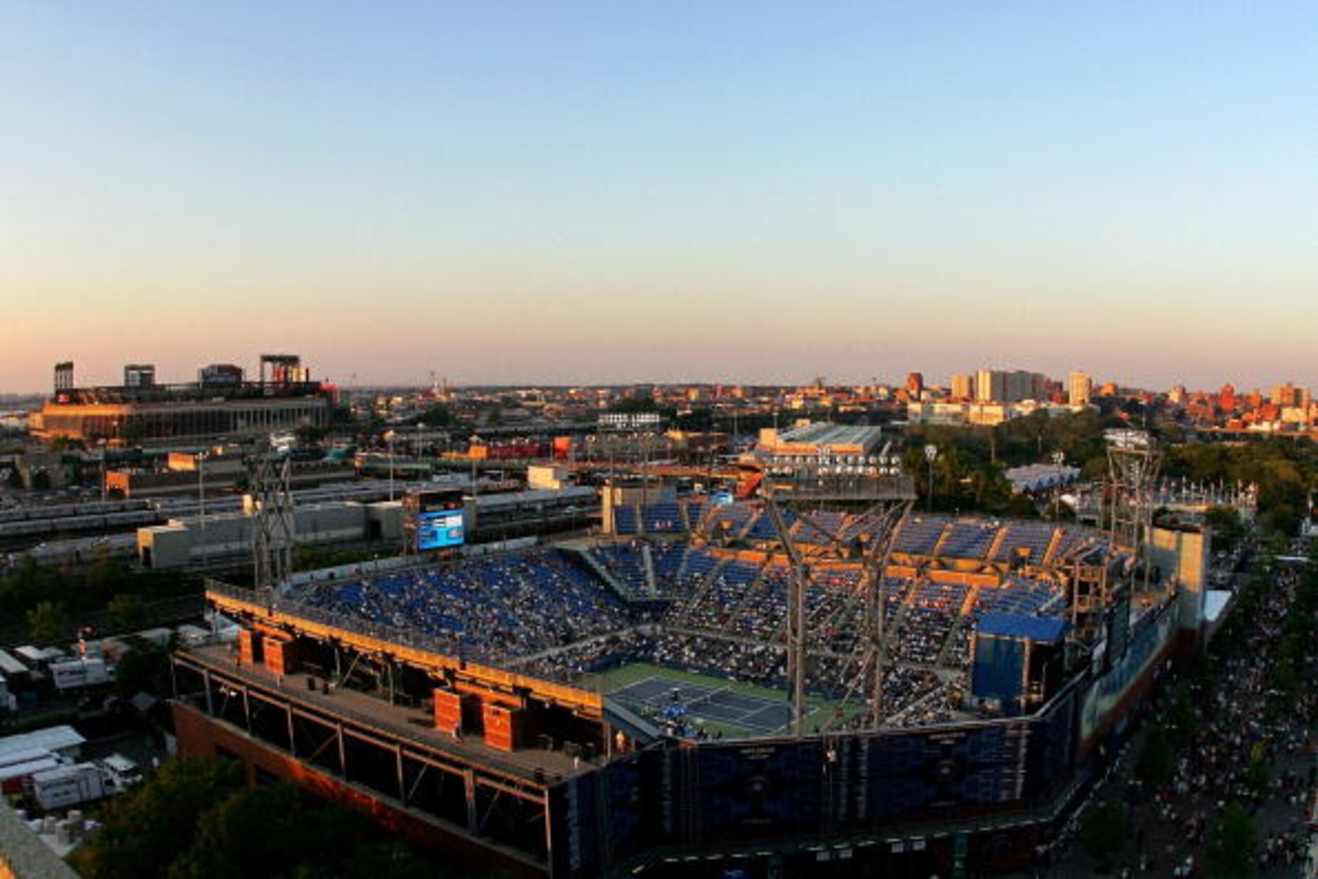 NEW YORK - AUGUST 30:  A general view of Louis Armstrong Stadium is seen during day one of the 2010 U.S. Open at the USTA Billie Jean King National Tennis Center on August 30, 2010 in the Flushing neighborhood of the Queens borough of New York City.  (Pho