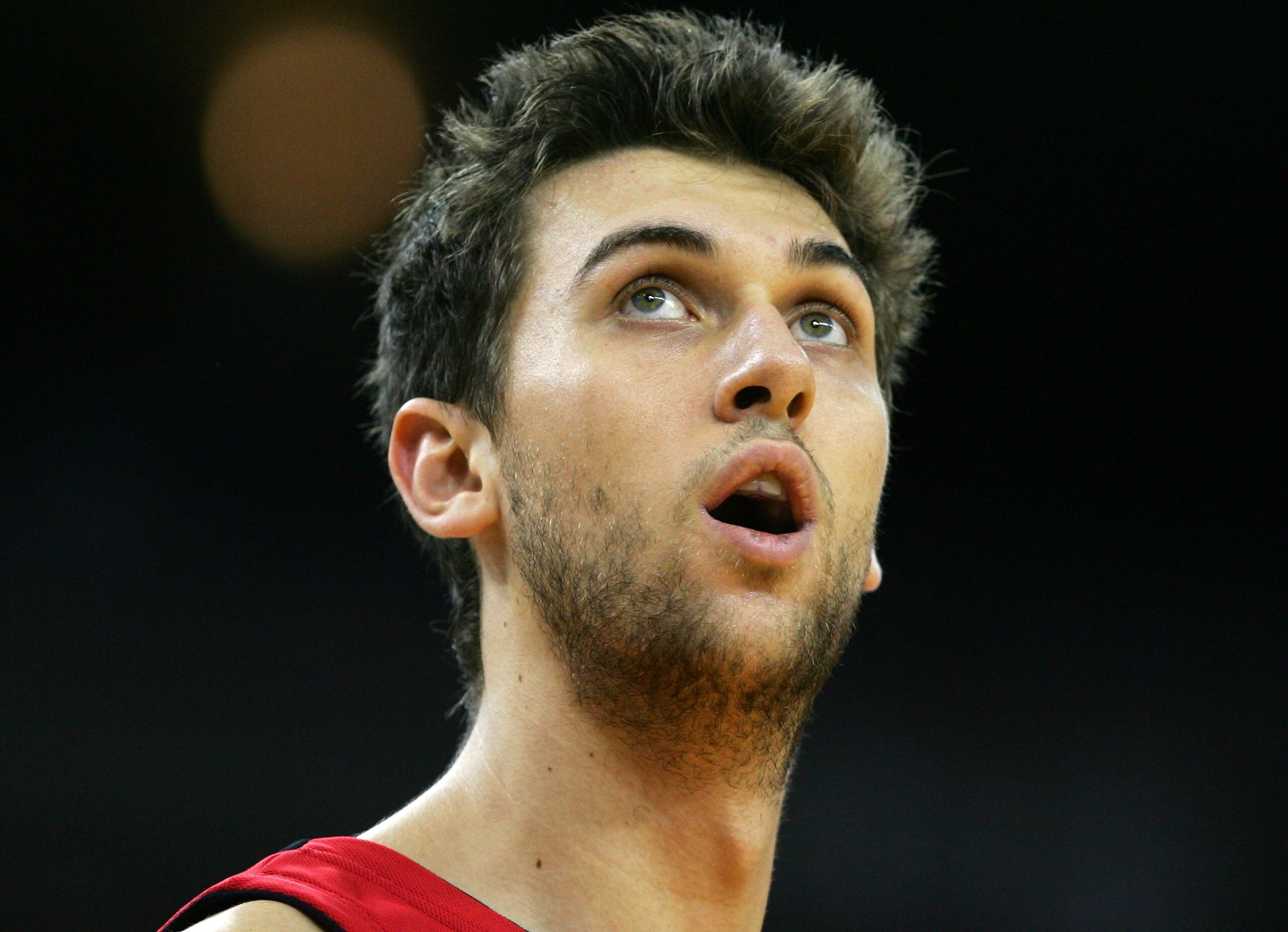 OAKLAND, CA - NOVEMBER 14:  Andrea Bargnani #7 of the Toronto Raptors looks on during action against the Golden State Warriors November 14, 2006 at Oracle Arena in Oakland, California. NOTE TO USER: User expressly acknowledges and agrees that, by download